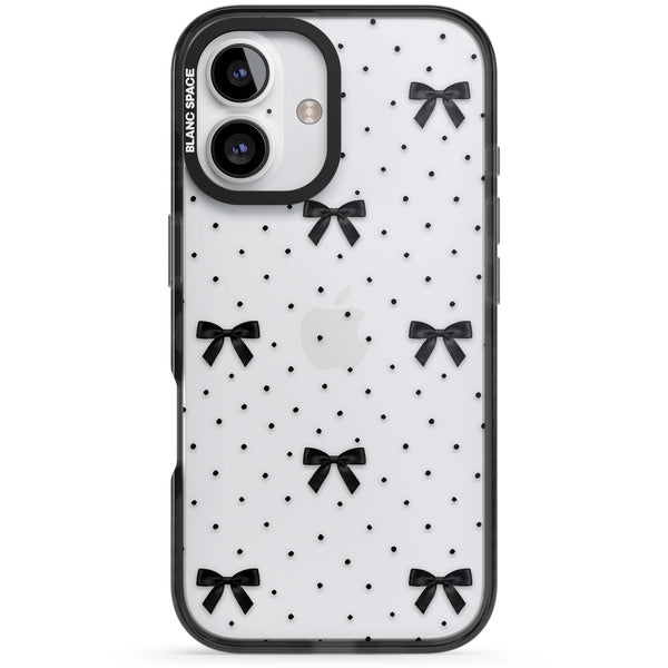 Black Polka Bows