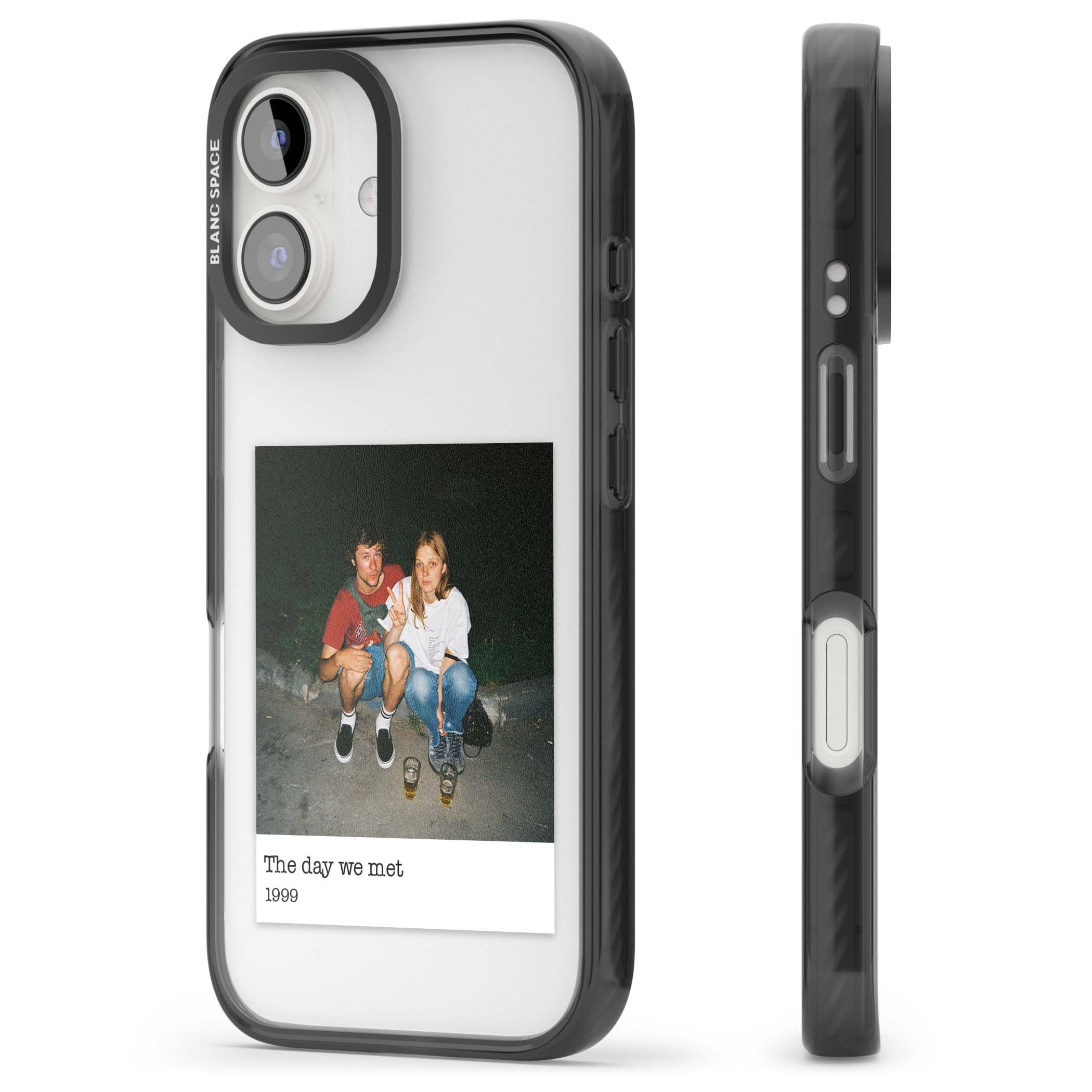 Photo Memory minimal iPhone case | Black Impact case for iPhone 16, iPhone 16 Plus
