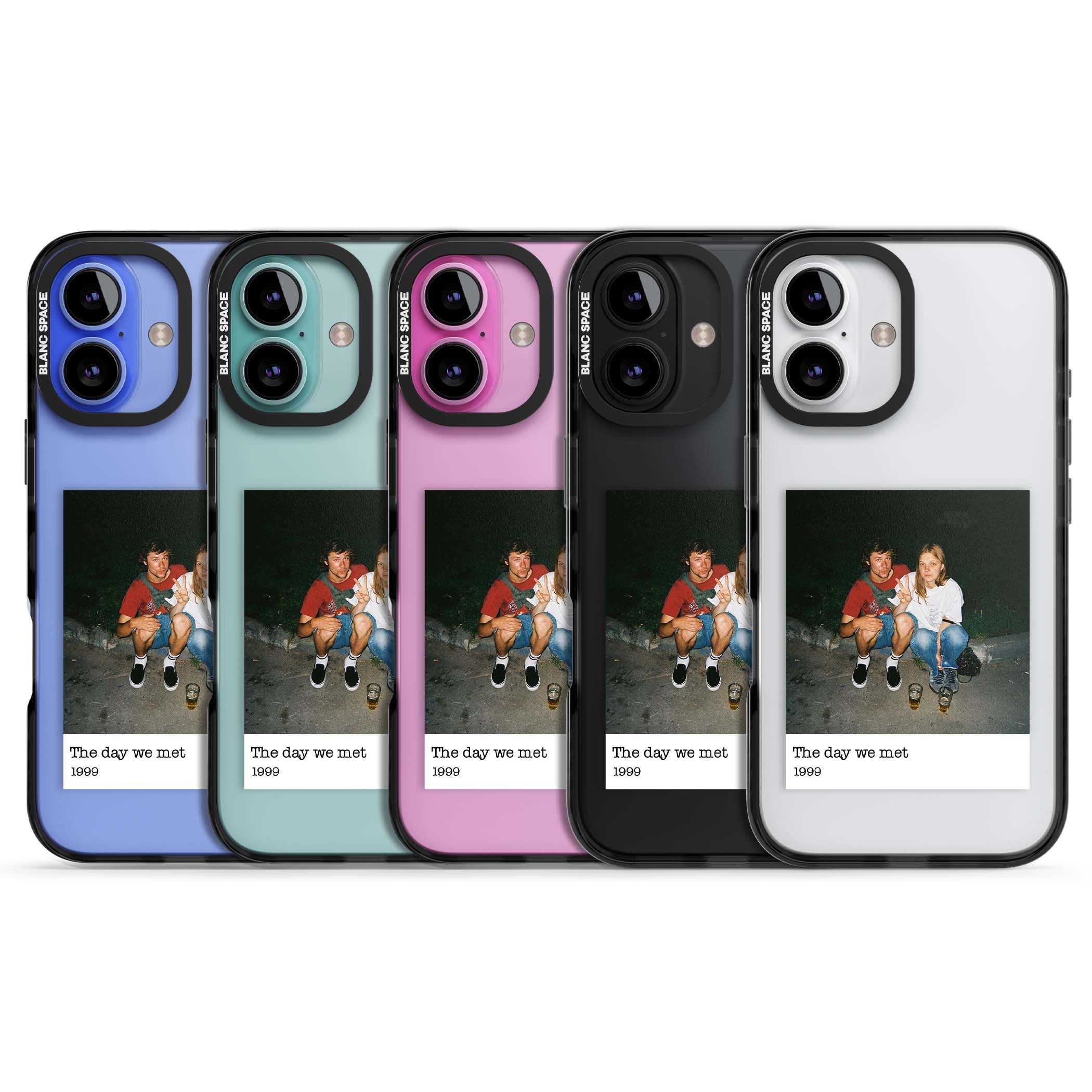 Photo Memory minimal iPhone case | Black Impact case for iPhone 16, iPhone 16 Plus