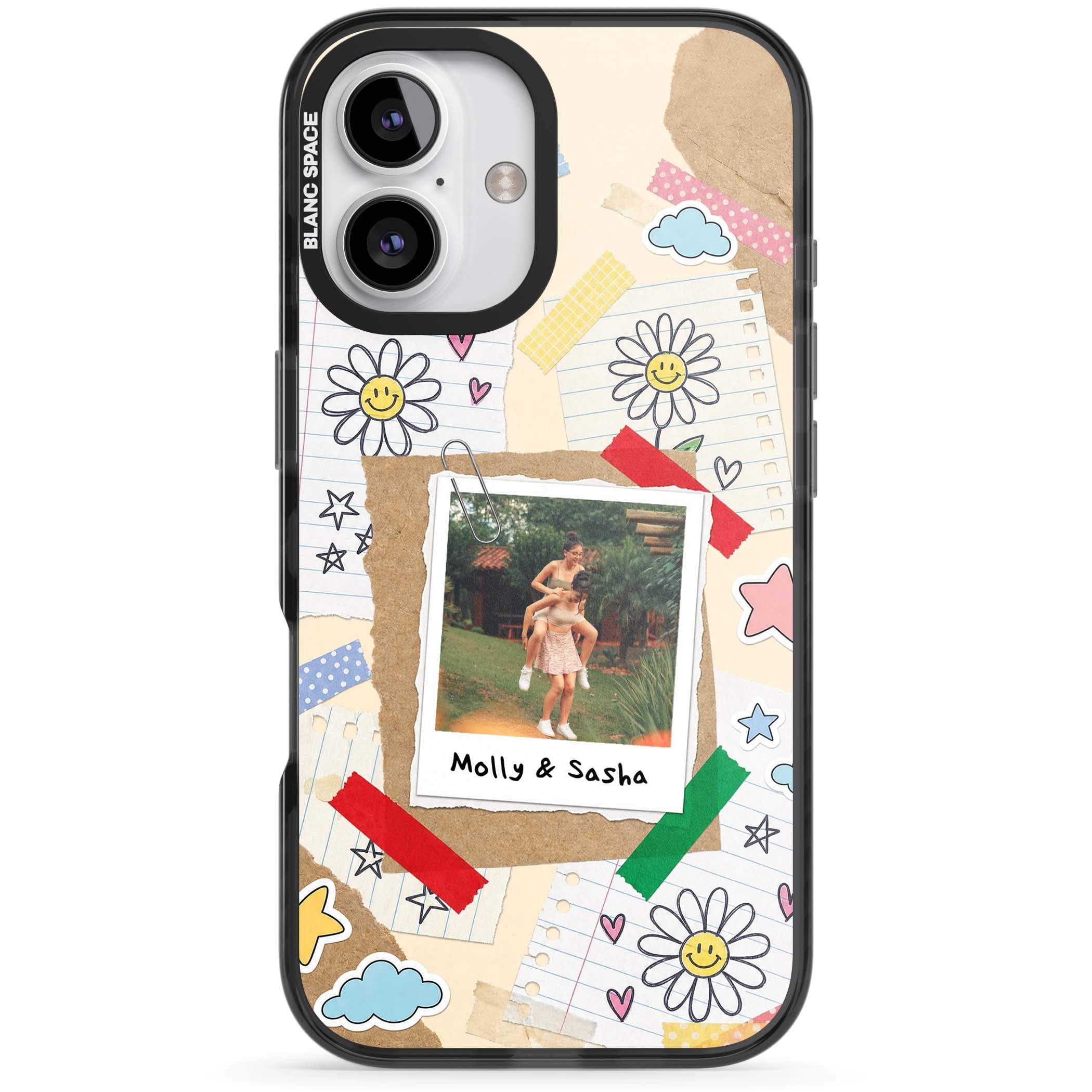Scrapbook Photo coquette iPhone case | Black Impact case for iPhone 16, iPhone 16 Plus