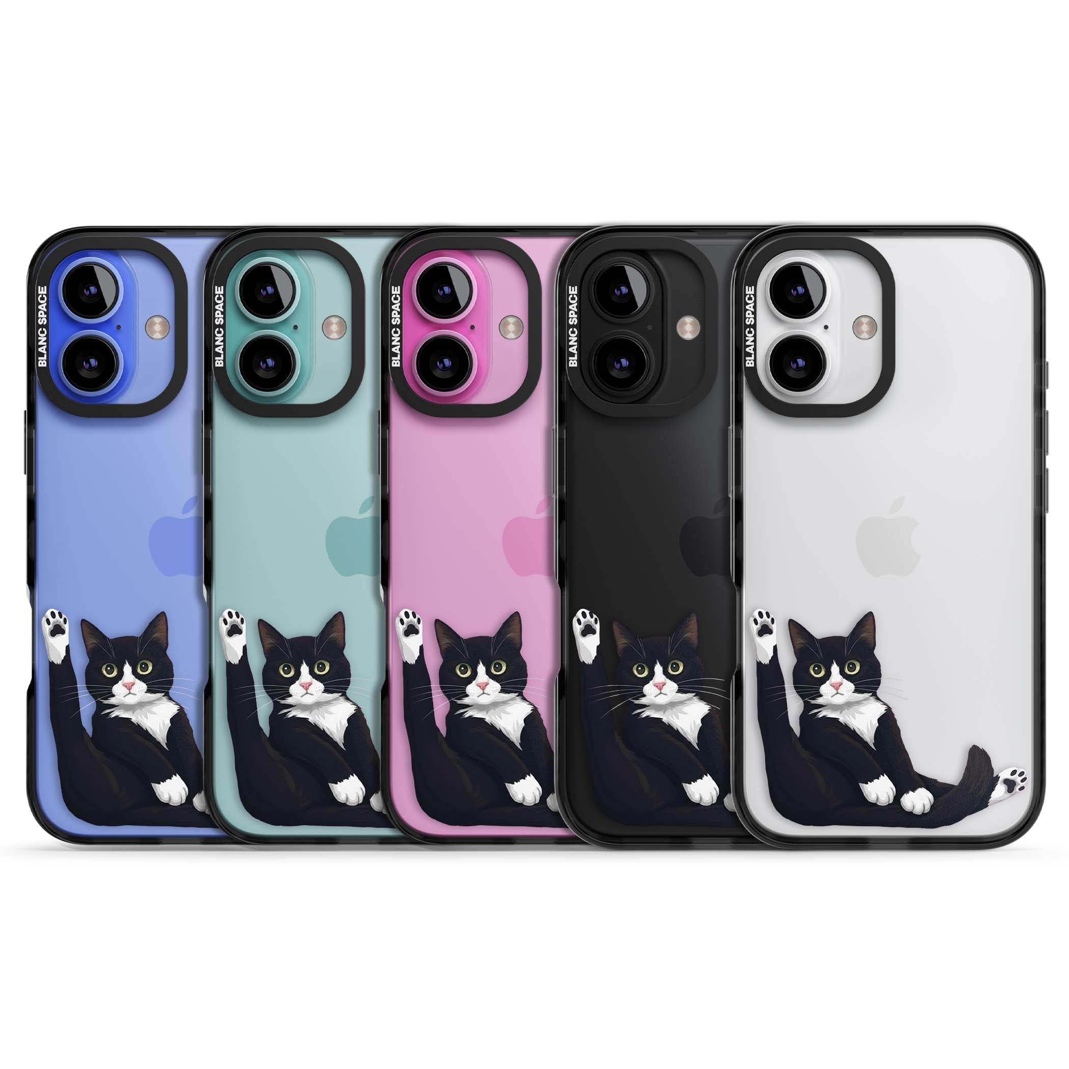 Mid-Groom Cat animals iPhone case | Black Impact case for iPhone 16, iPhone 16 Plus