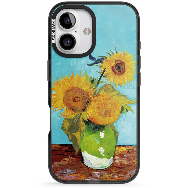 Vase With Three Sunflowers