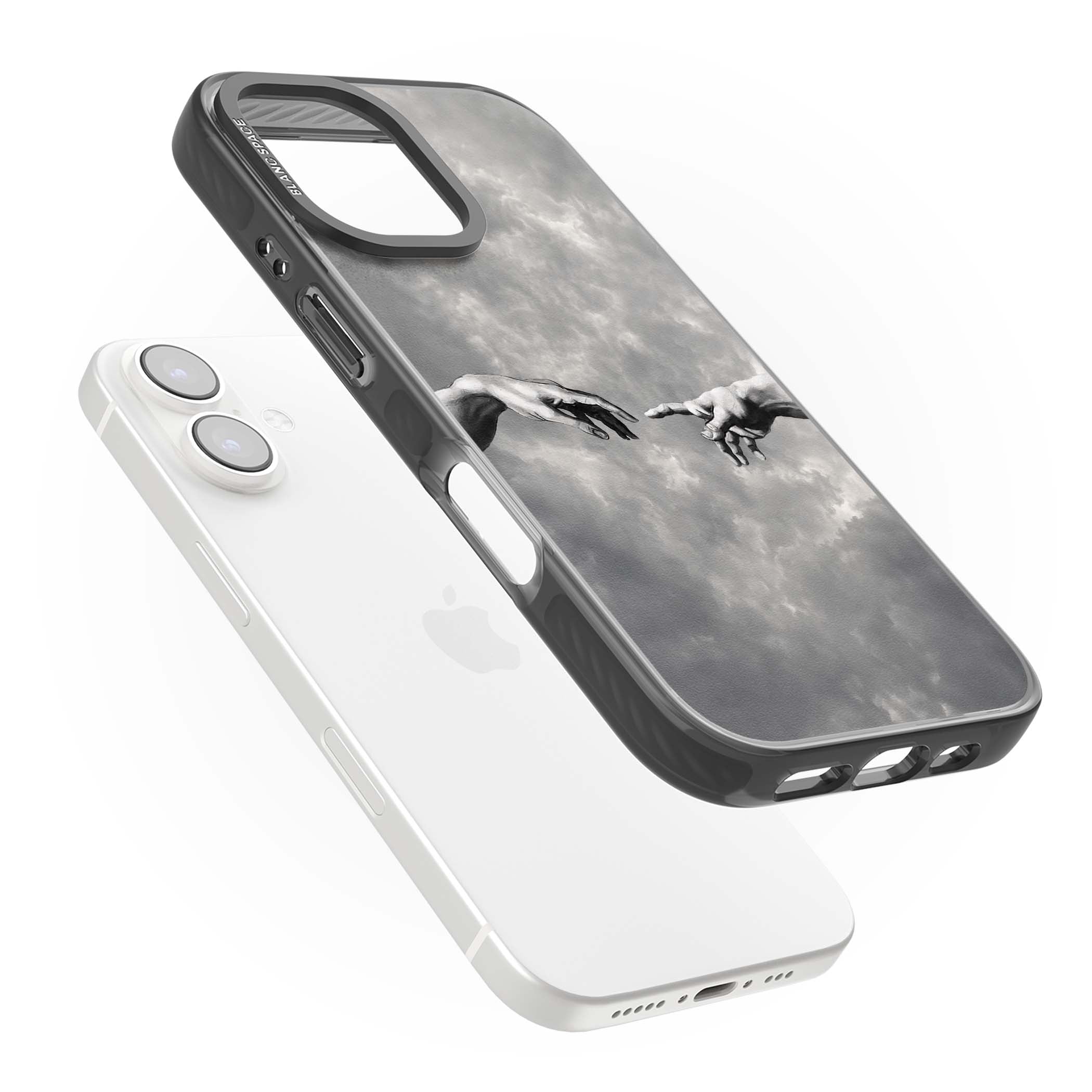 Creation art iPhone case | Black Impact case for iPhone 16, iPhone 16 Plus