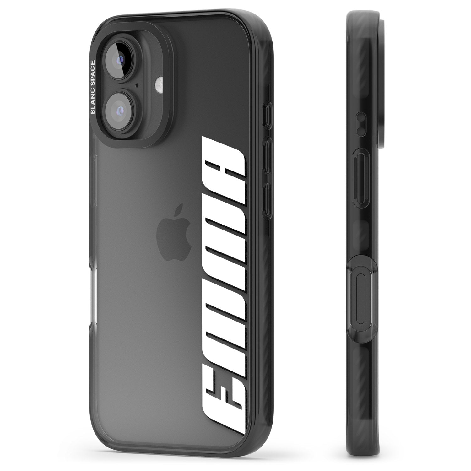 iPhone 16 Pro Max Personalised Clear Text 4B Black Impact Phone Case
