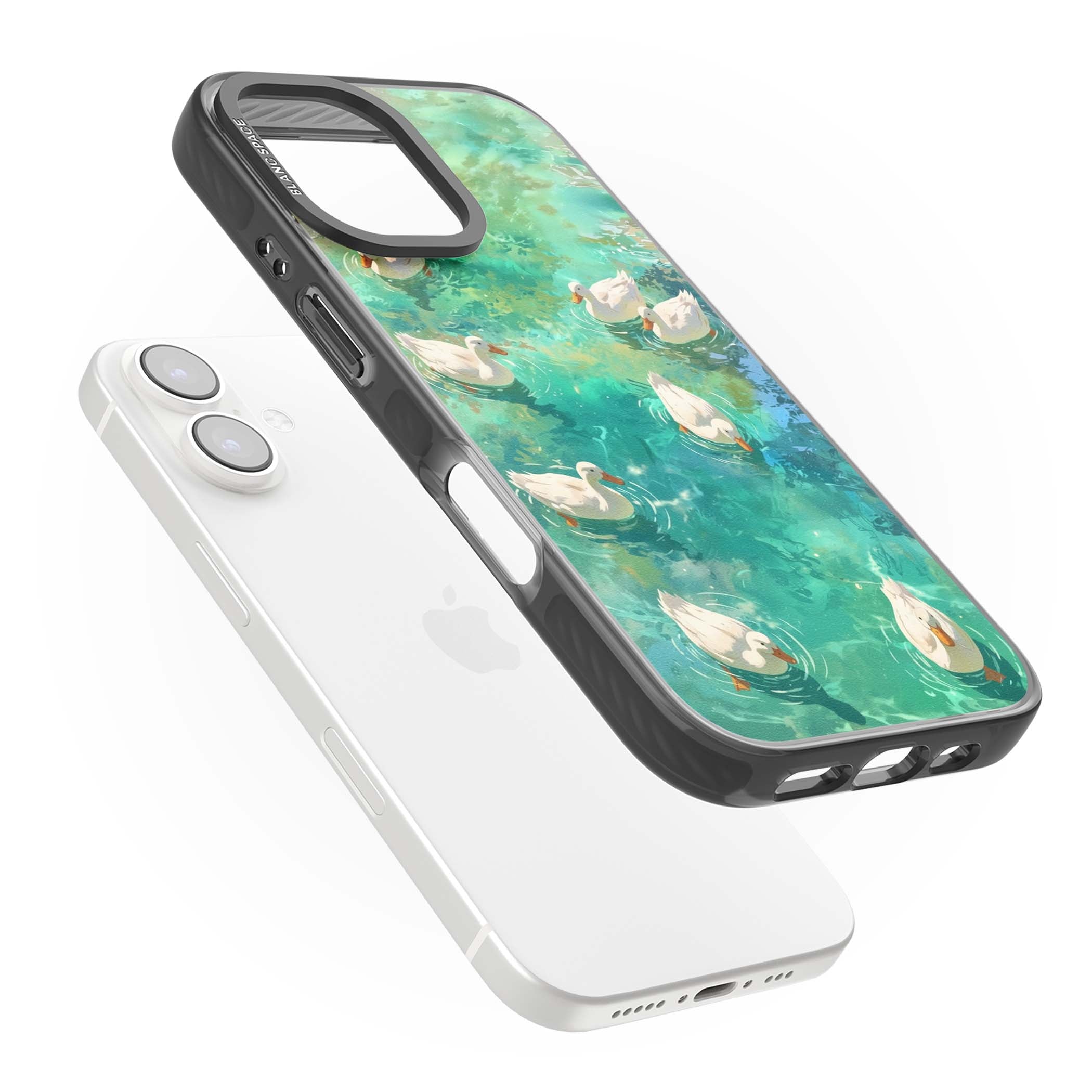 Ducks In The Pond for her iPhone case | Black Impact case for iPhone 16, iPhone 16 Plus