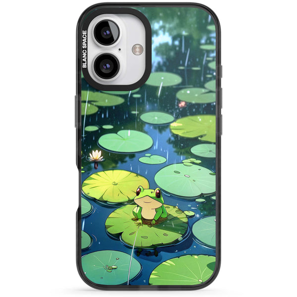 Frog In Lily Pond
