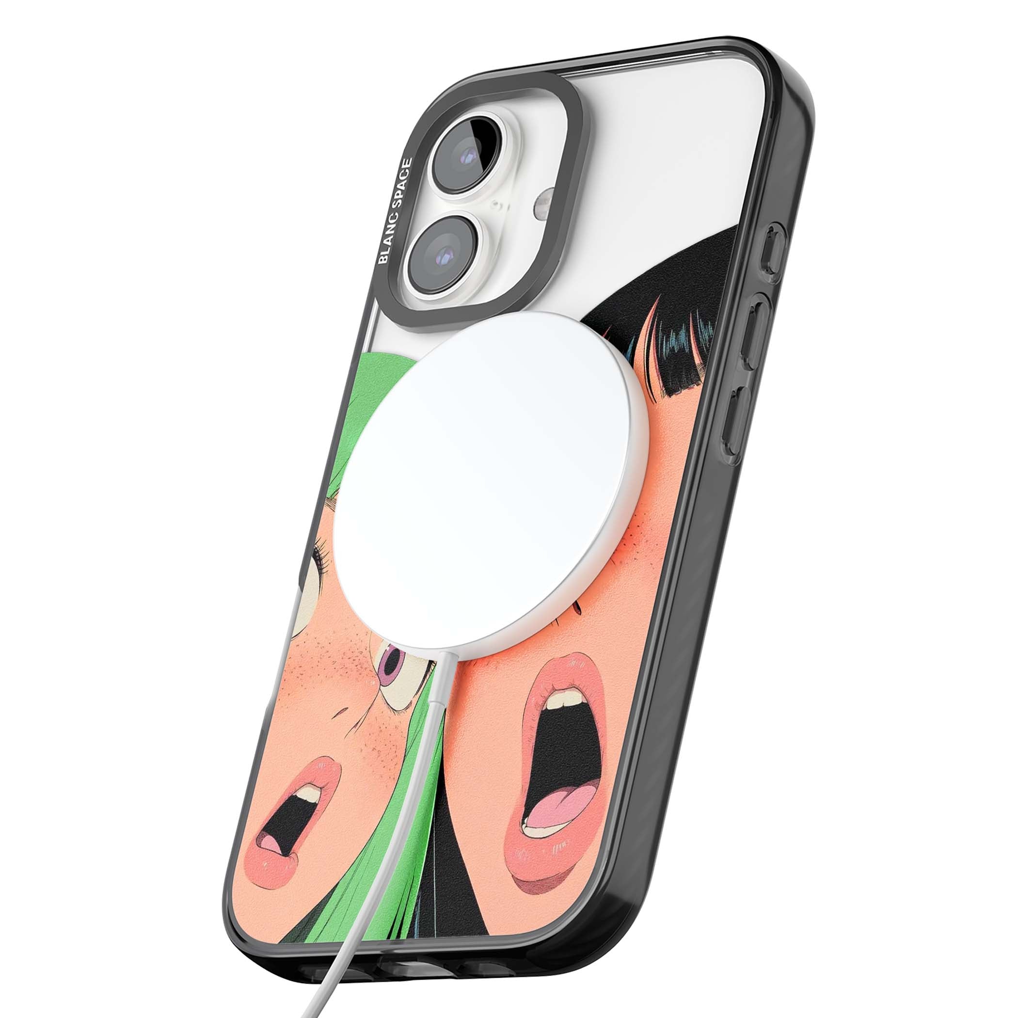 Gasp for her iPhone case | Black Impact Magsafe case for iPhone 16, iPhone 16 Plus