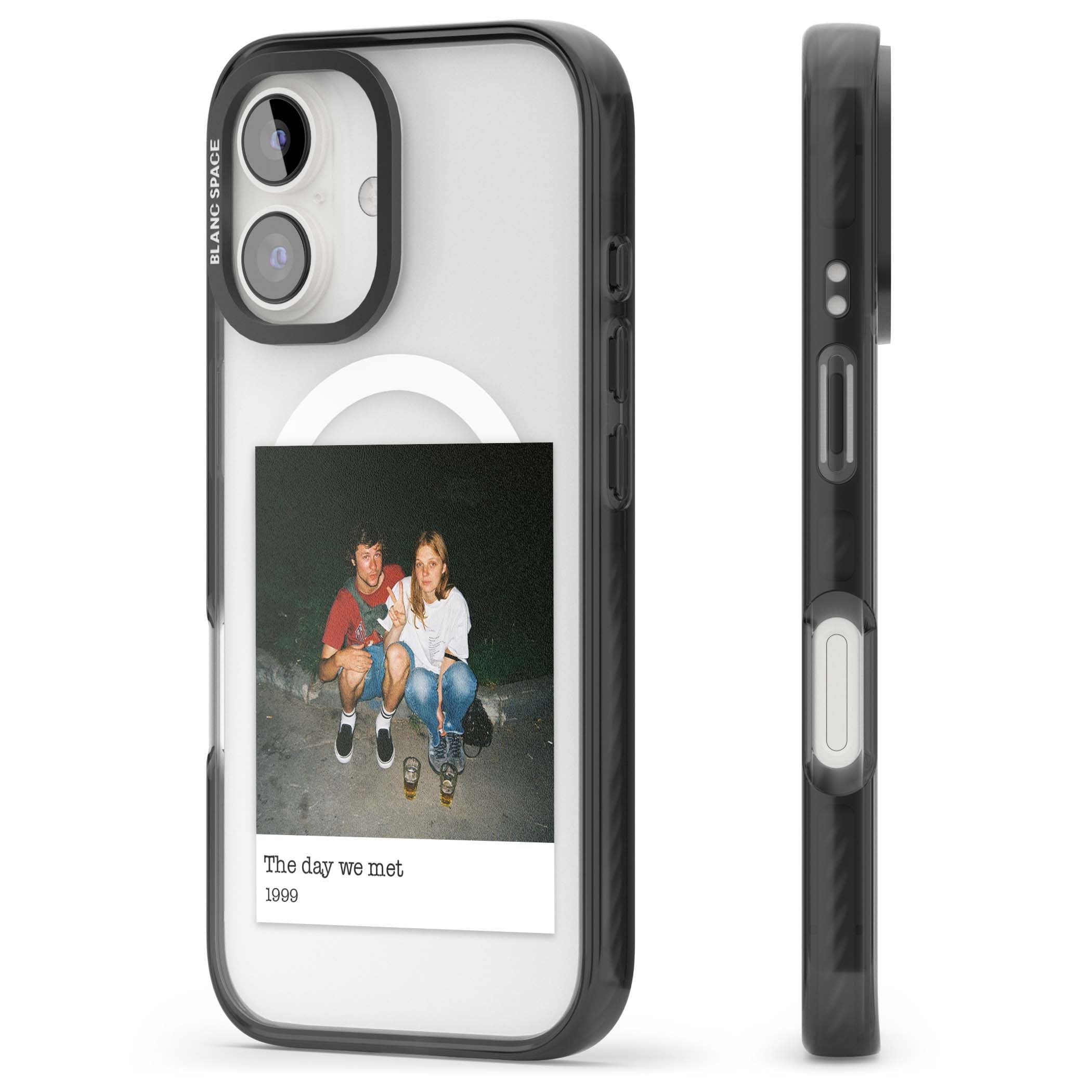 Photo Memory minimal iPhone case | Black Impact Magsafe case for iPhone 16, iPhone 16 Plus