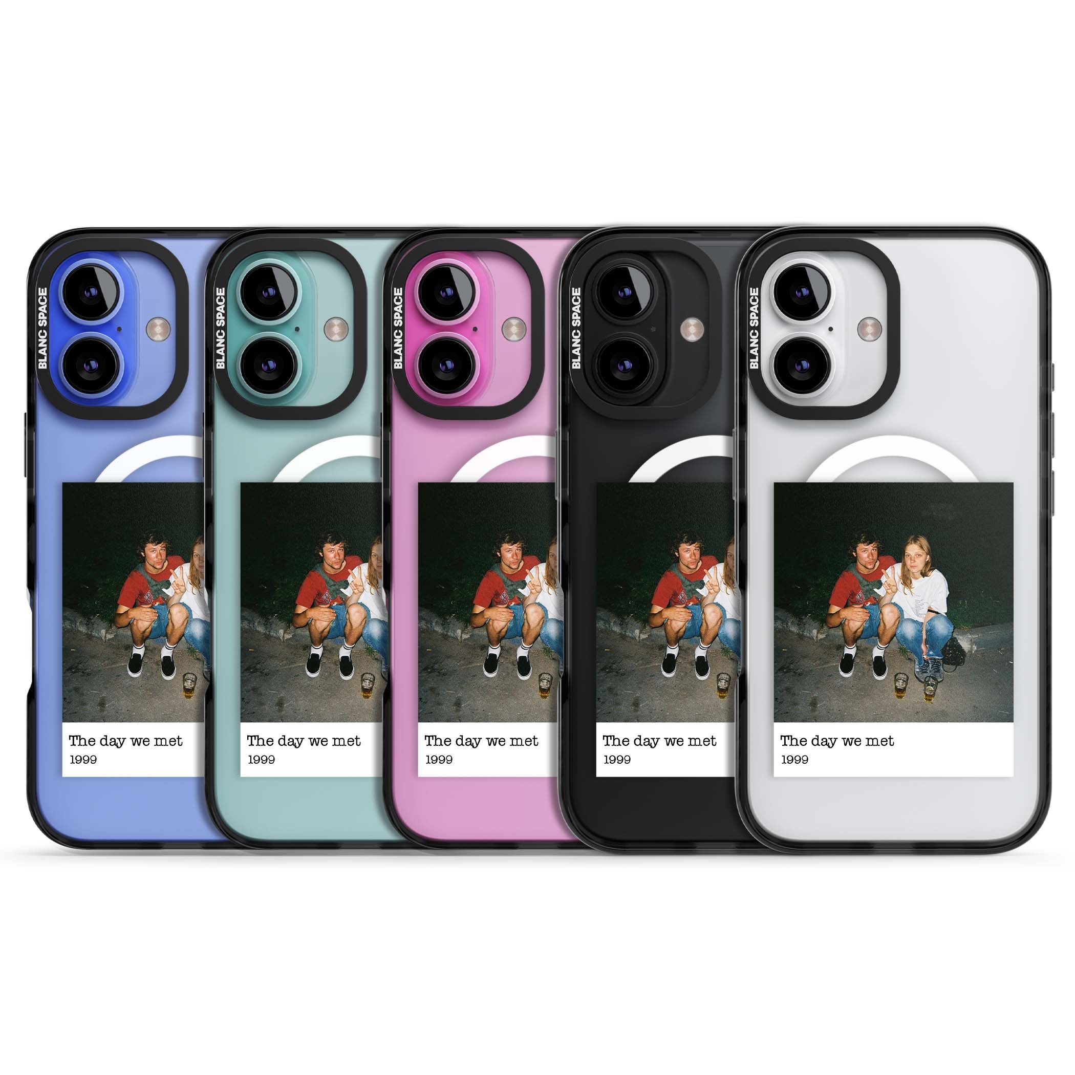 Photo Memory minimal iPhone case | Black Impact Magsafe case for iPhone 16, iPhone 16 Plus