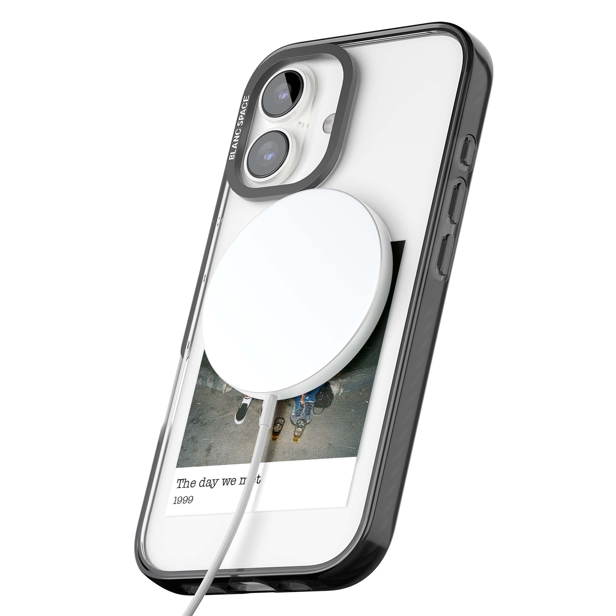 Photo Memory minimal iPhone case | Black Impact Magsafe case for iPhone 16, iPhone 16 Plus