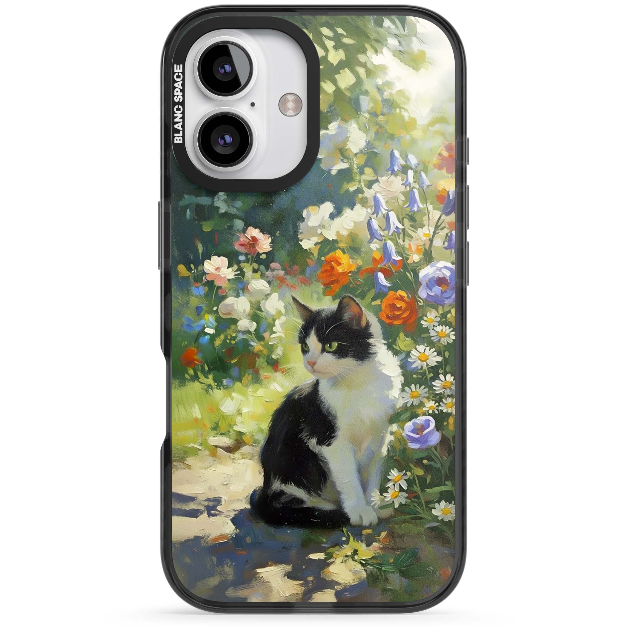 Cat In The Meadow for her iPhone case | Black Impact Magsafe case for iPhone 16, iPhone 16 Plus