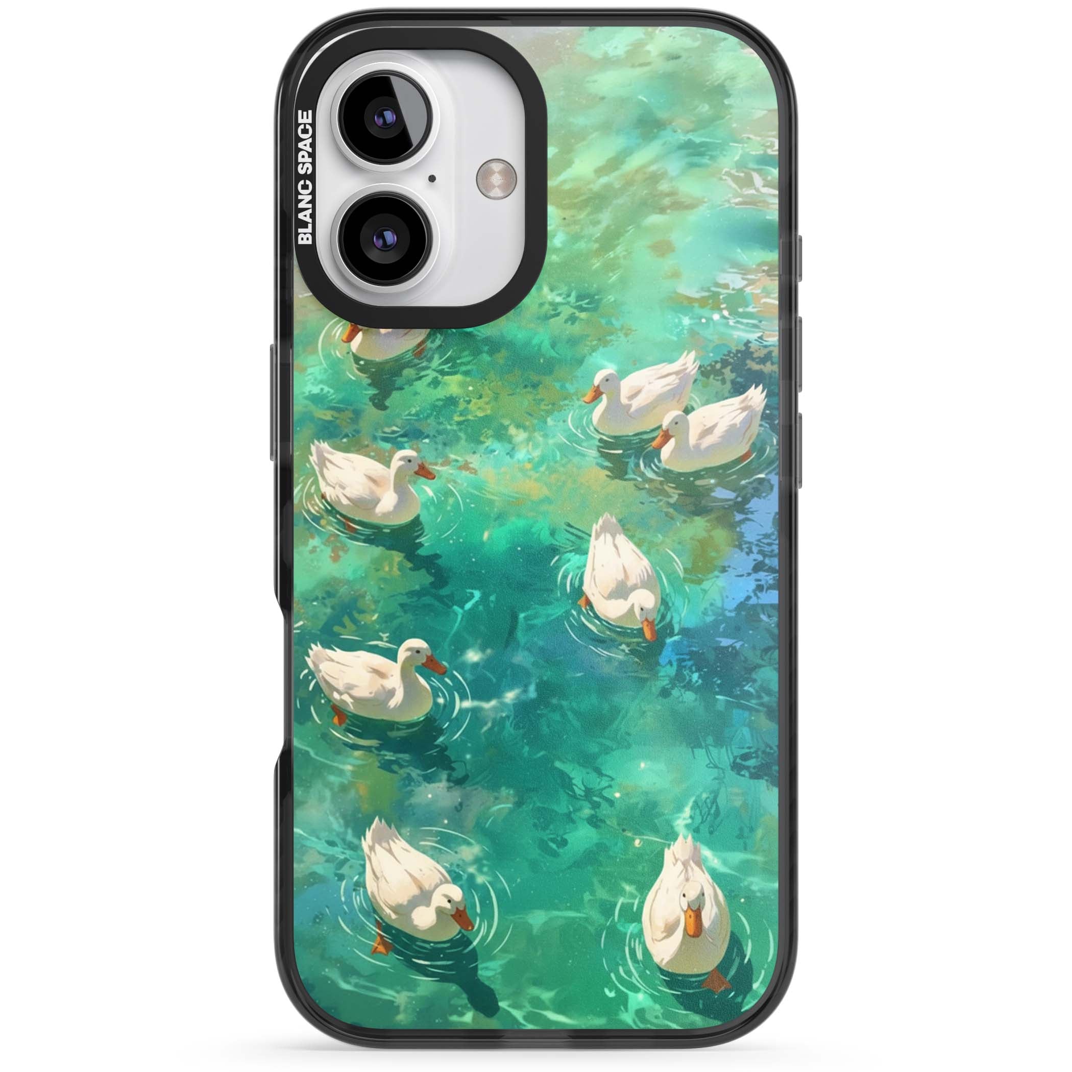 Ducks In The Pond for her iPhone case | Black Impact Magsafe case for iPhone 16, iPhone 16 Plus