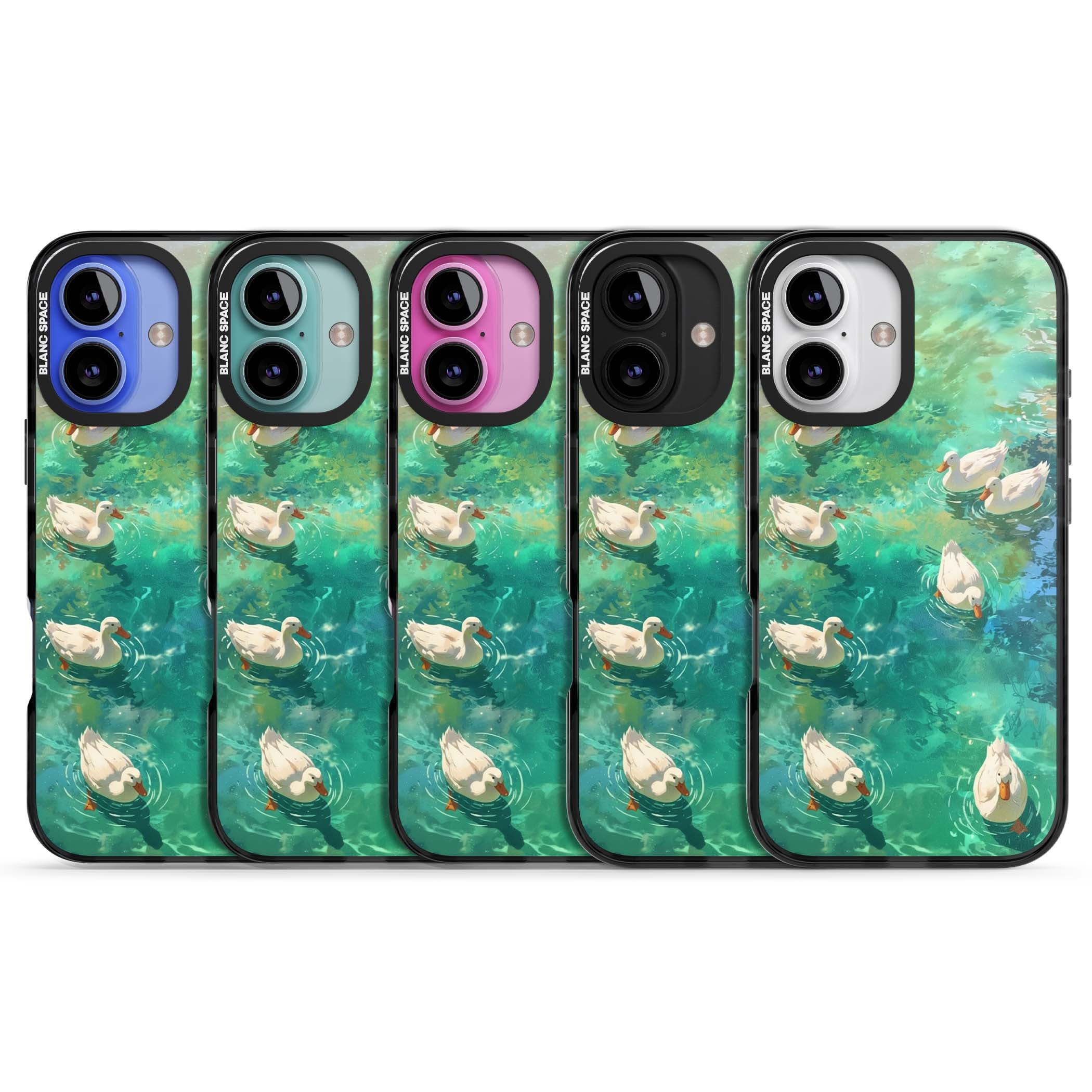 Ducks In The Pond for her iPhone case | Black Impact Magsafe case for iPhone 16, iPhone 16 Plus
