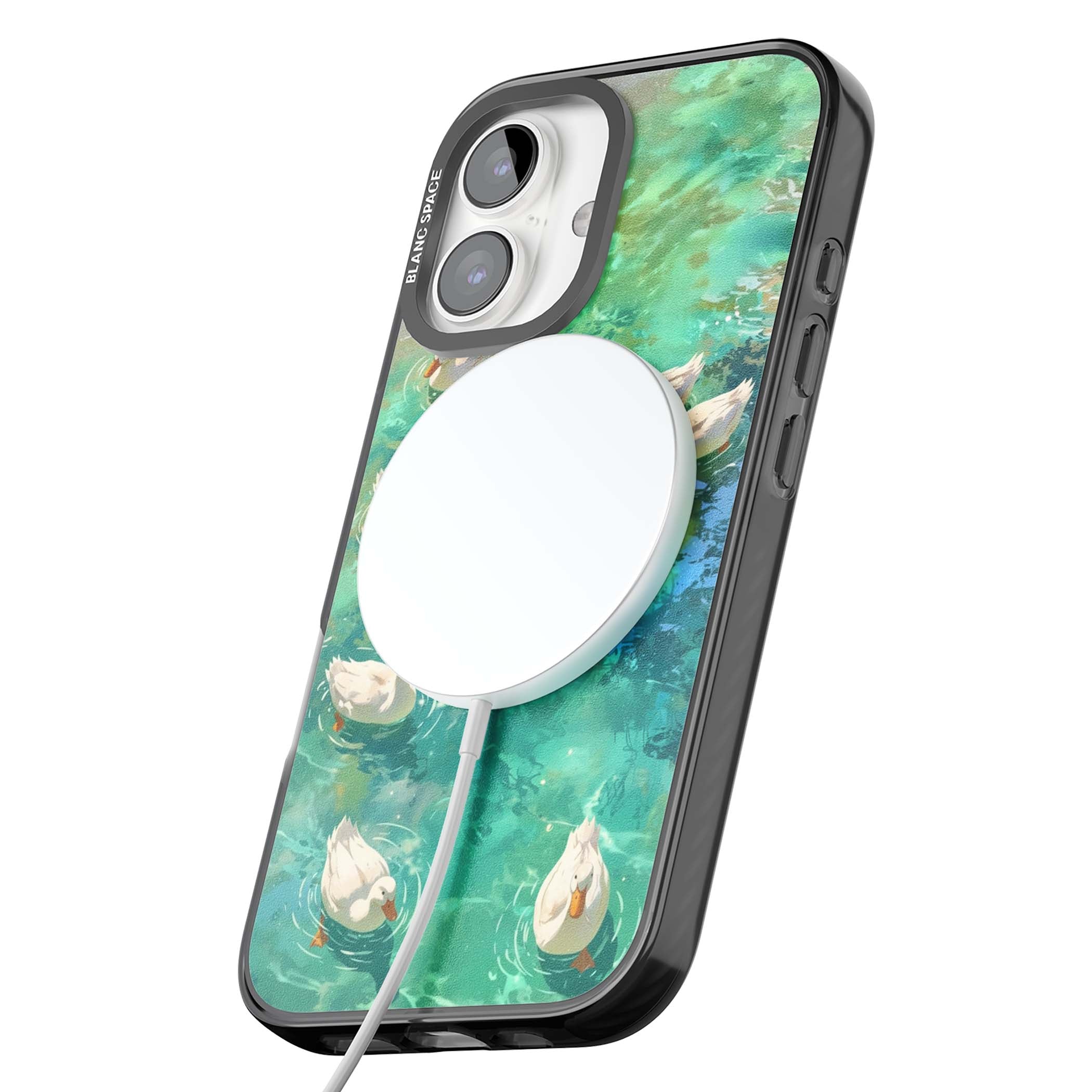 Ducks In The Pond for her iPhone case | Black Impact Magsafe case for iPhone 16, iPhone 16 Plus