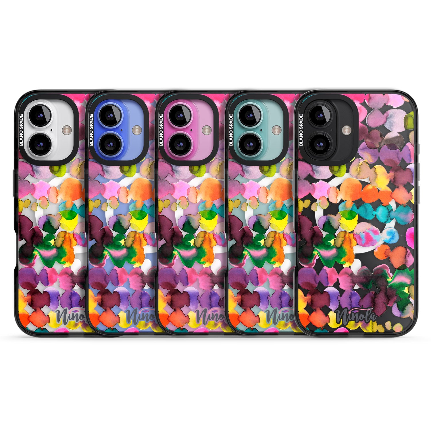 iPhone 16 Pro Max Ink Bleeding Dots Black Impact Phone Case