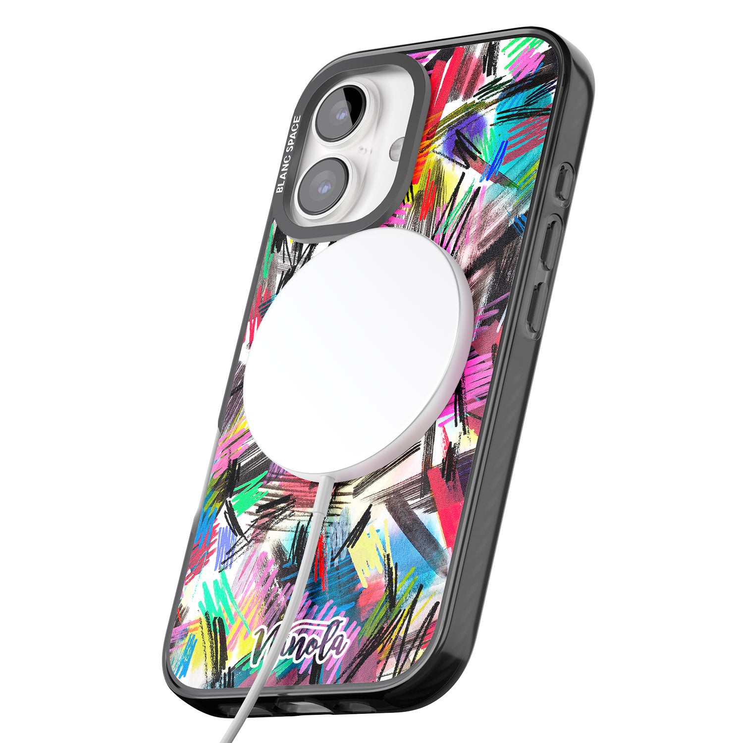 iPhone 16 Pro Max Wild Strokes Black Impact Phone Case