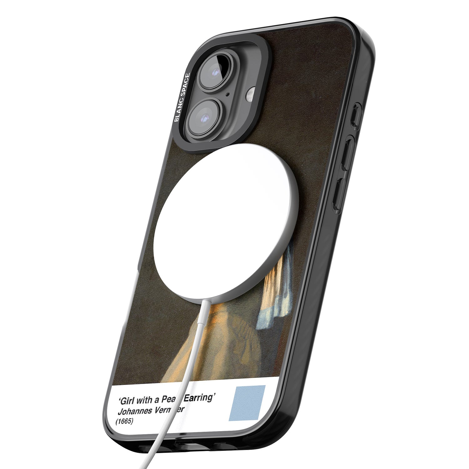 iPhone 16 Pro Max Girl with a Pearl Earring Black Impact Phone Case