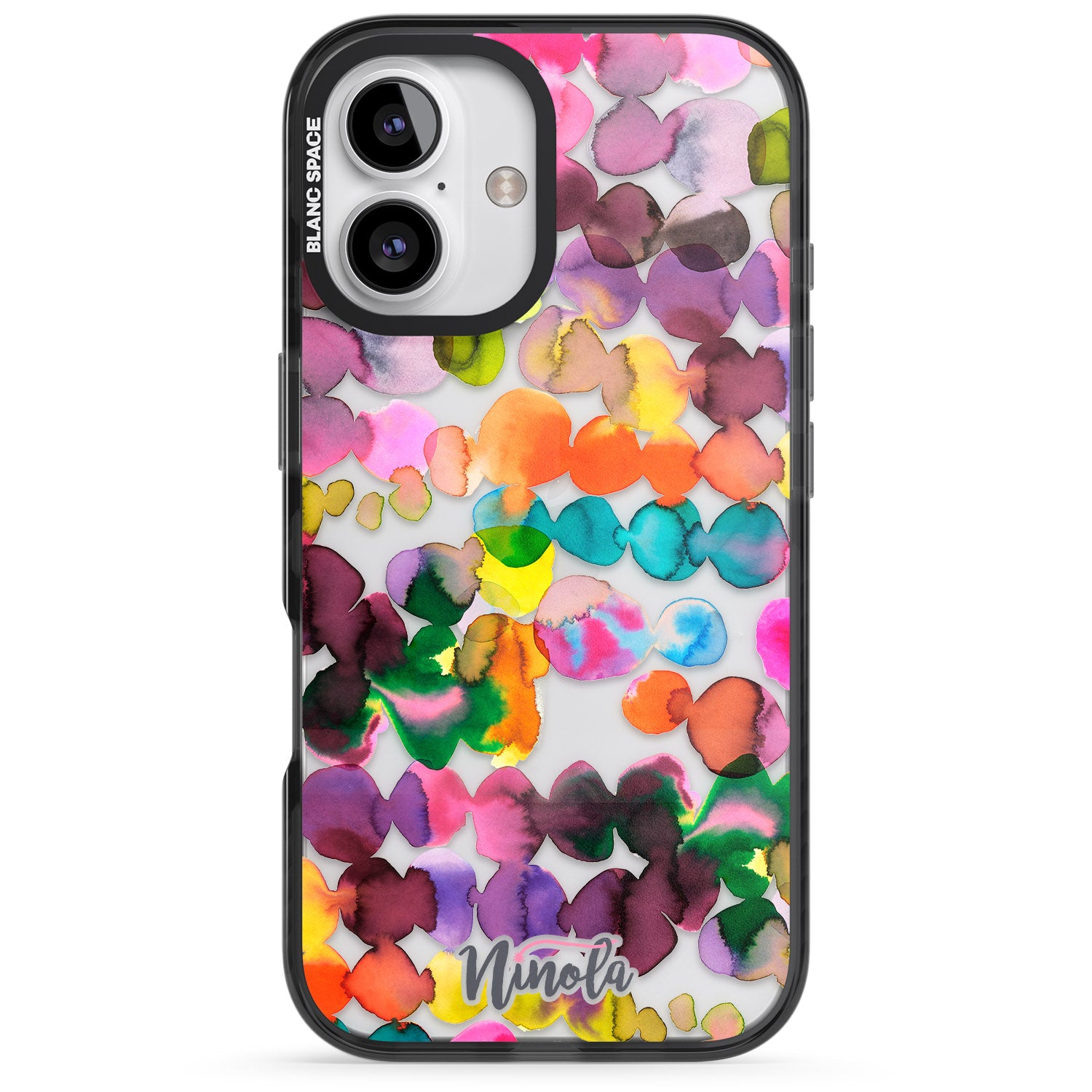 iPhone 16 Pro Max Ink Bleeding Dots Black Impact Phone Case