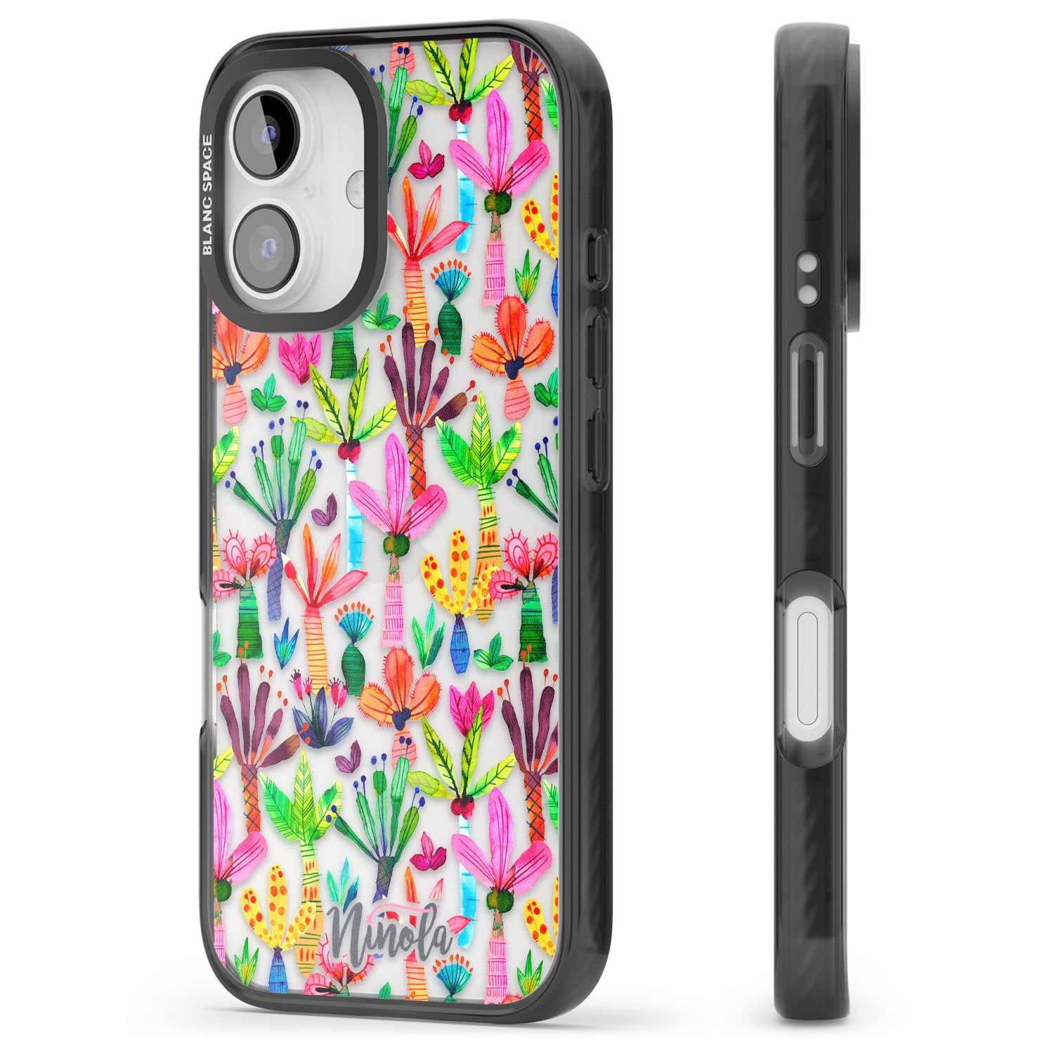 iPhone 16 Pro Max Palms Garden Black Impact Phone Case