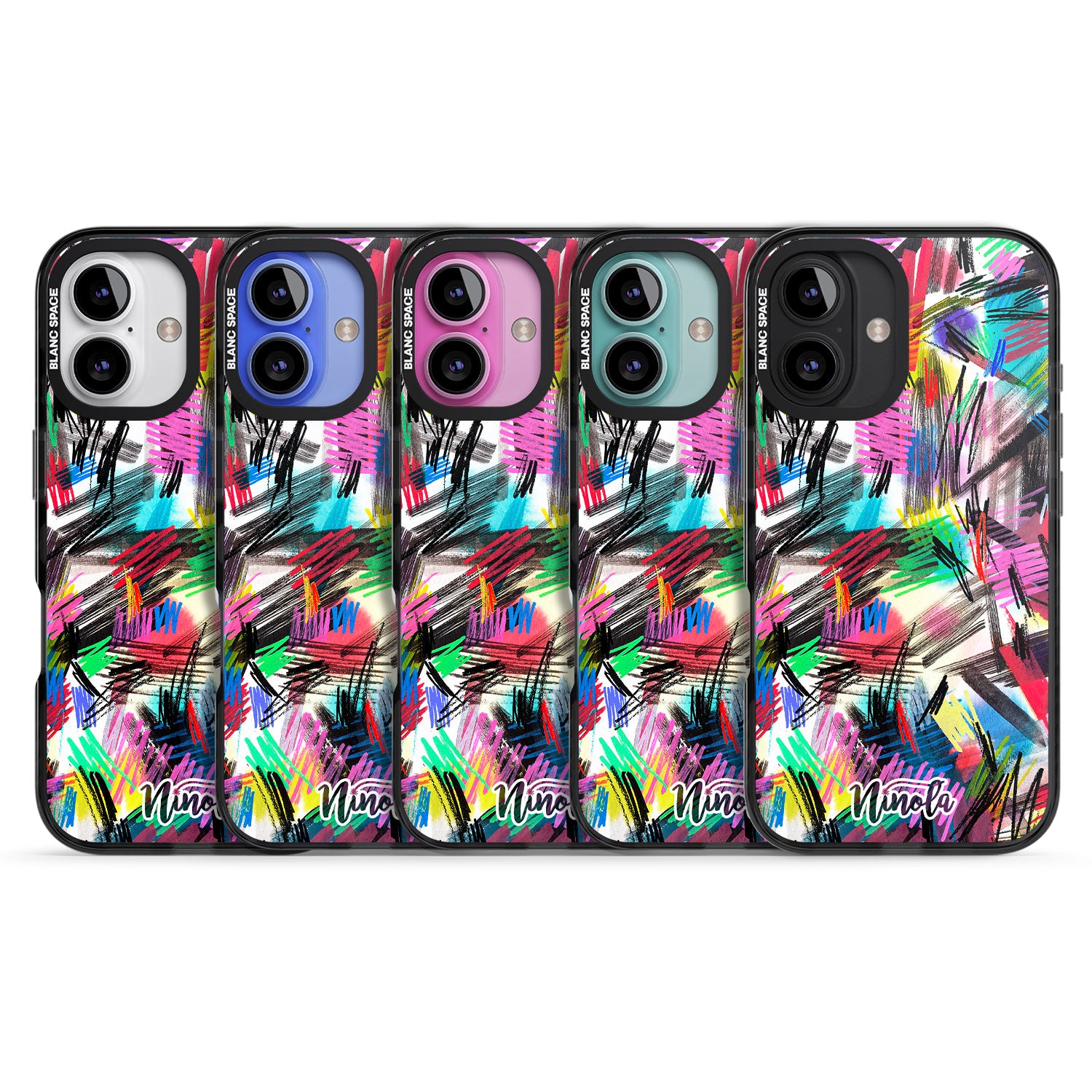 iPhone 16 Pro Max Wild Strokes Black Impact Phone Case
