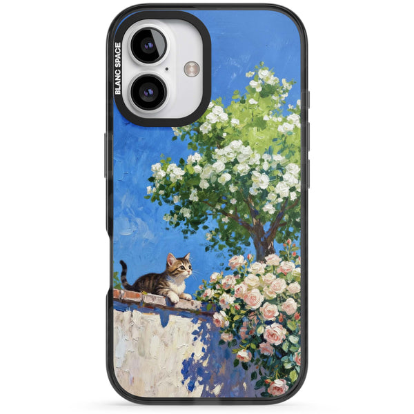 Kitten in Blooming Garden