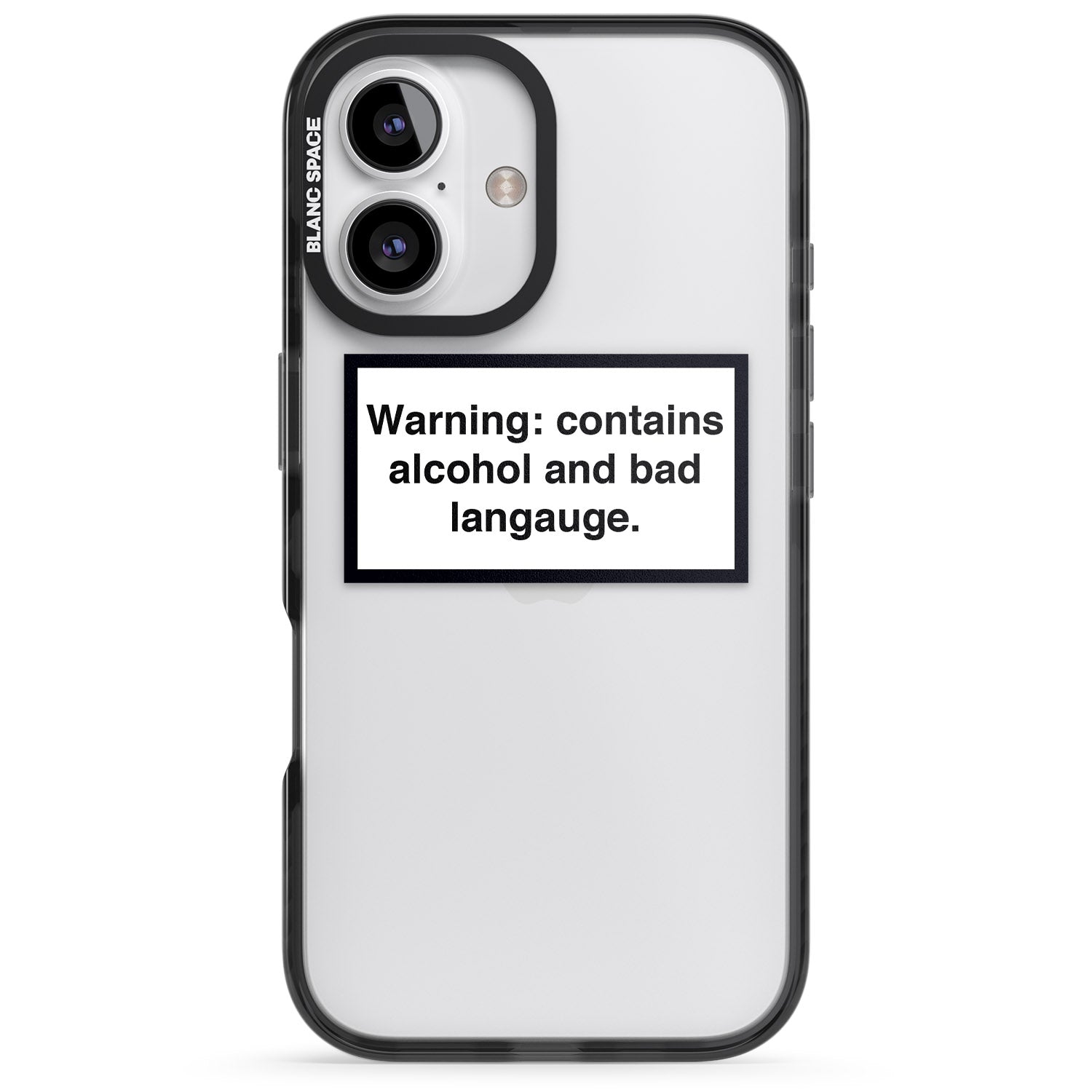 iPhone 16 Pro Max Warning: Contains Alcohol & Bad Language Black Impact Phone Case