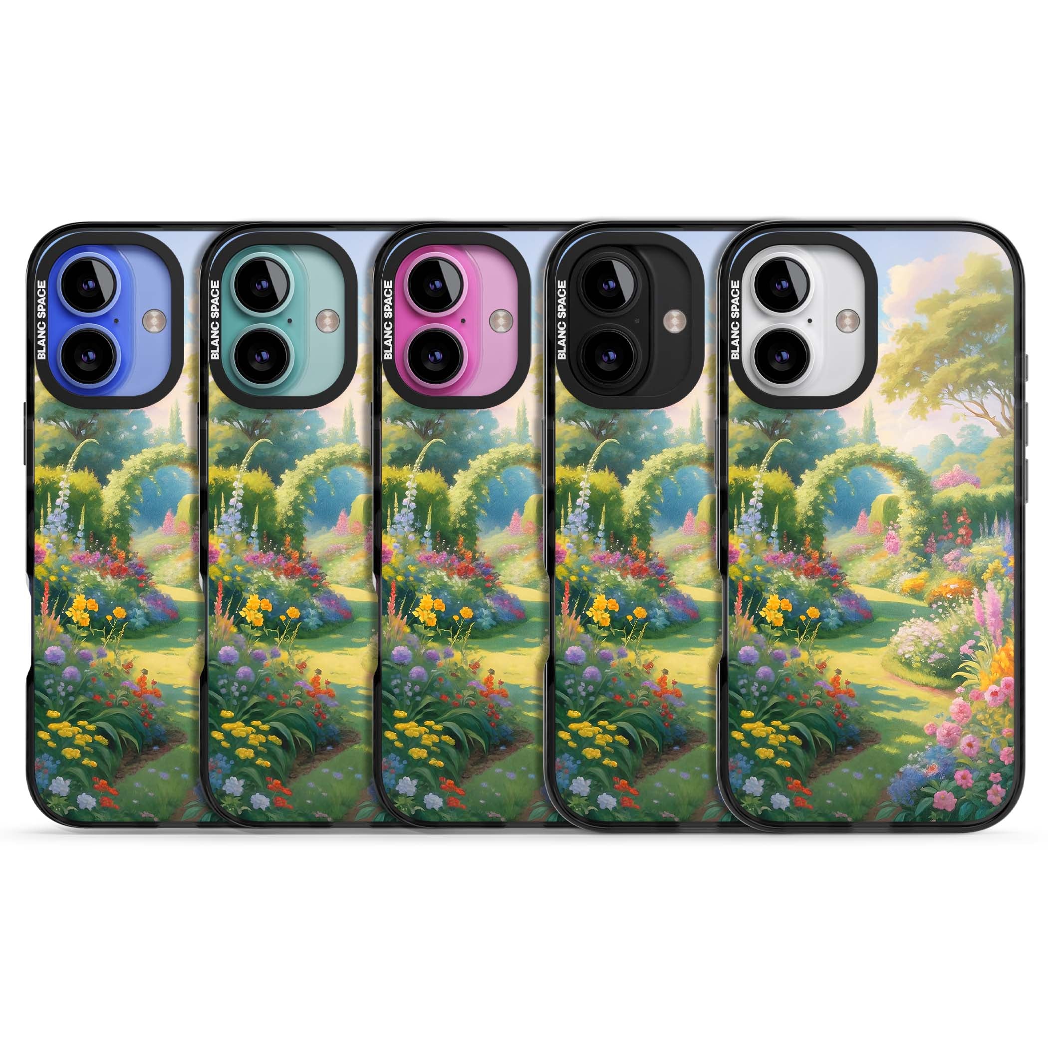 The Painter's Garden floral iPhone case | Black Impact case for iPhone 16, iPhone 16 Plus