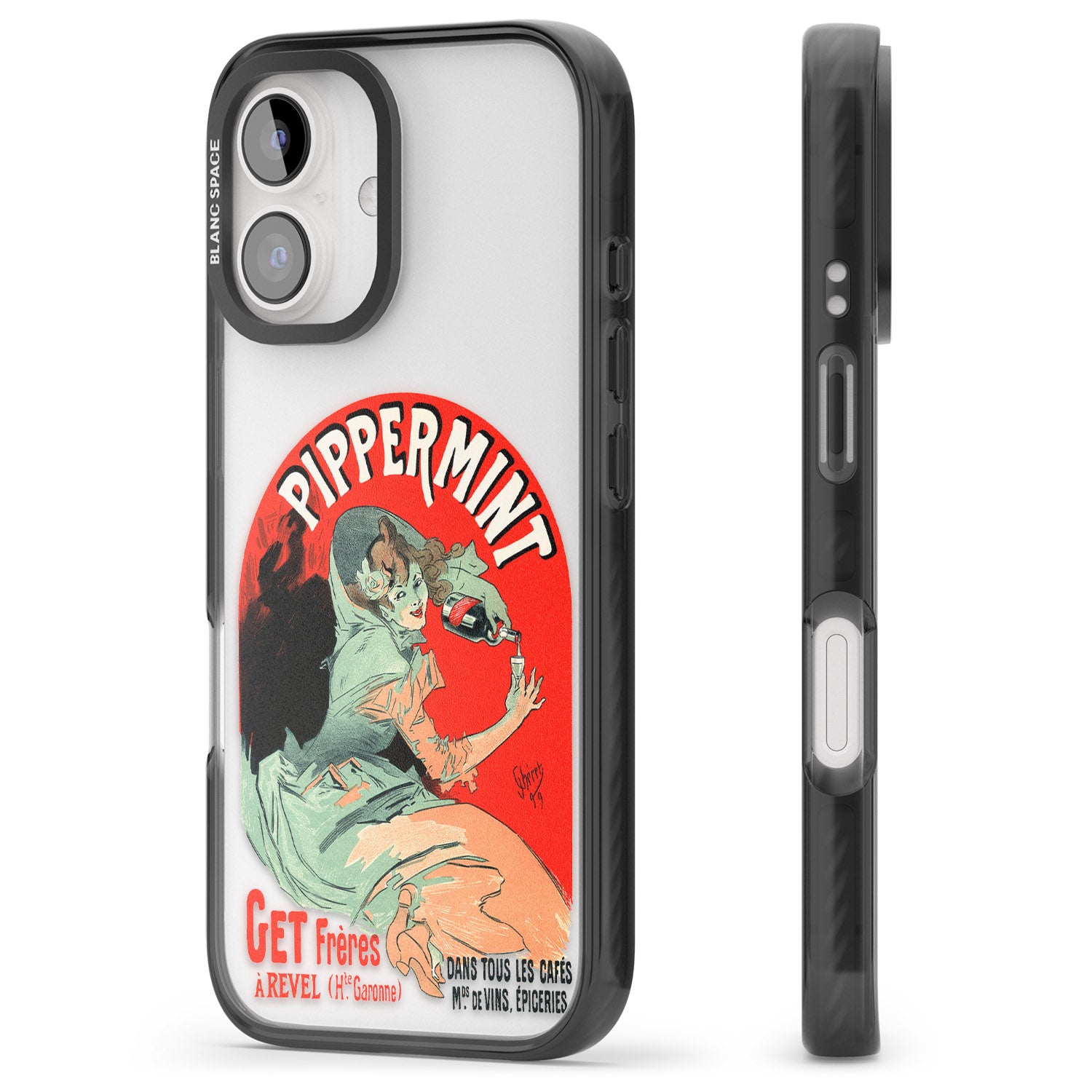 iPhone 16 Pro Max Pippermint Poster Black Impact Phone Case