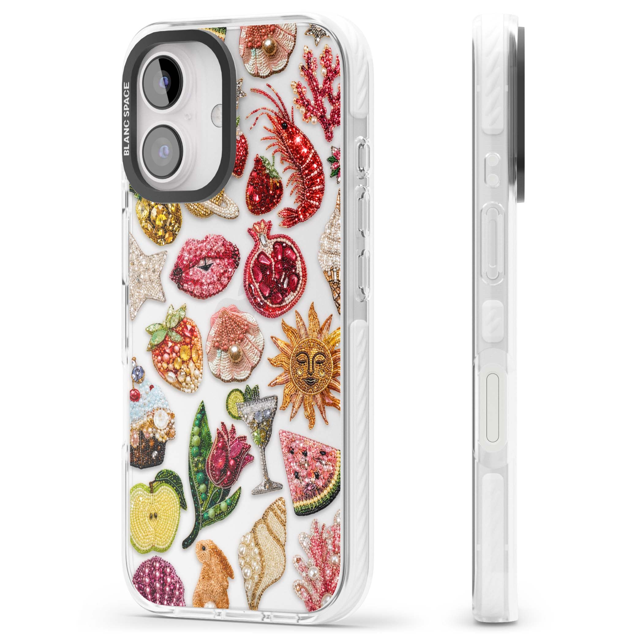 Beaded Riviera coquette iPhone case | Clear Impact case for iPhone 16, iPhone 16 Plus