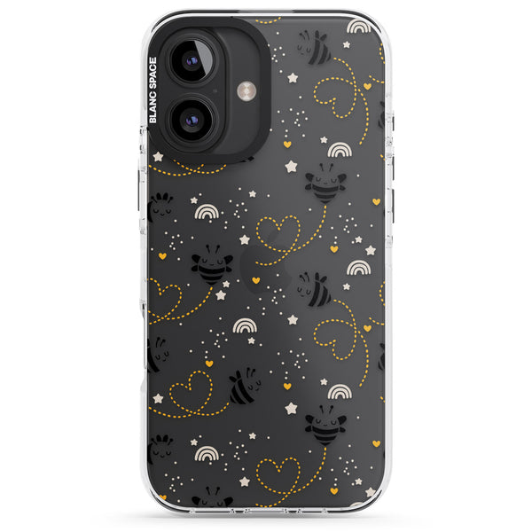 Bee Hearts Pattern