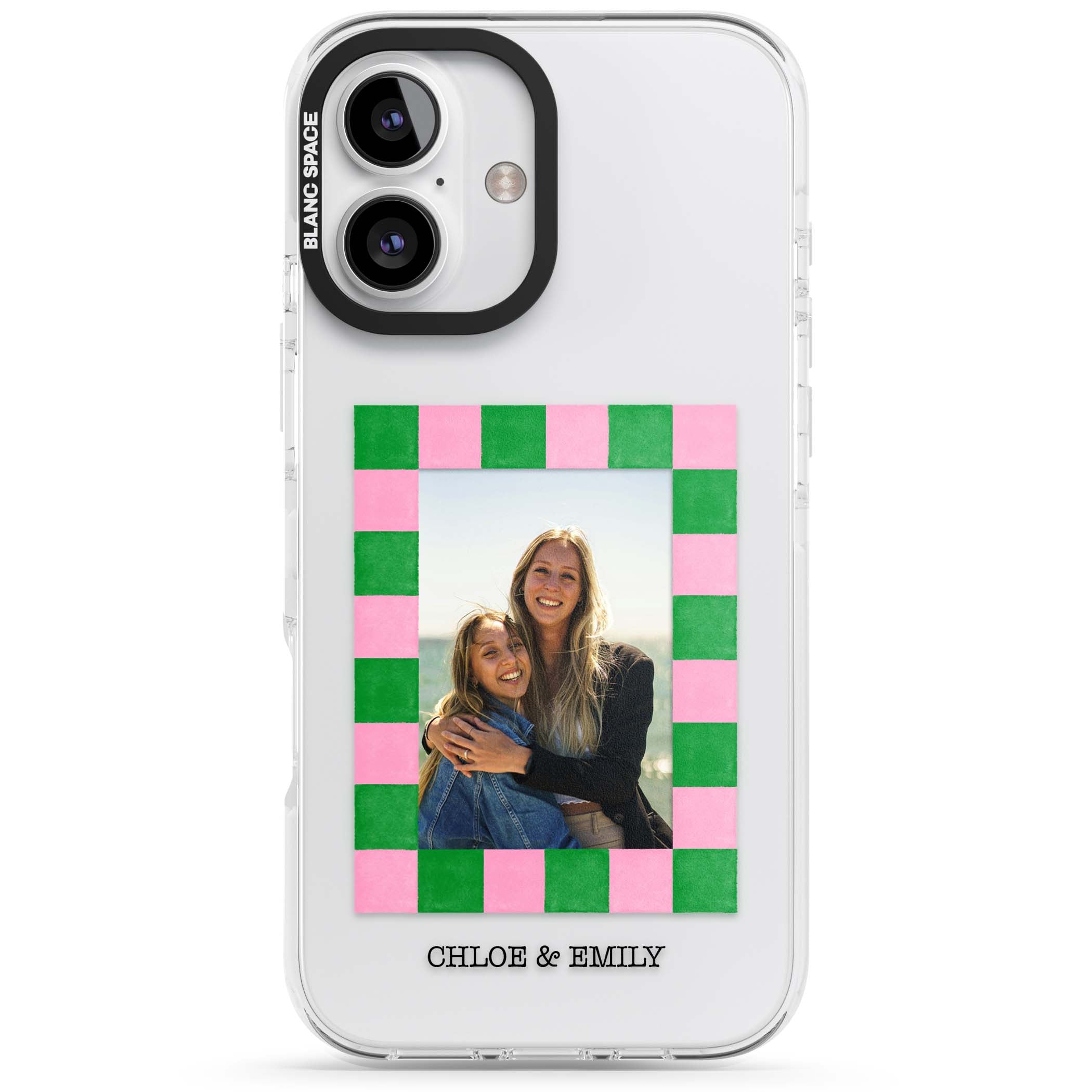 Riviera Check Photo cute iPhone case | Clear Impact case for iPhone 16, iPhone 16 Plus