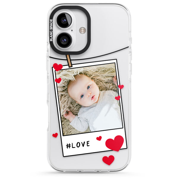 Personalised Paperclip & Hearts Polaroid
