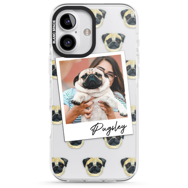 Personalised Pug Instant Camera Photo