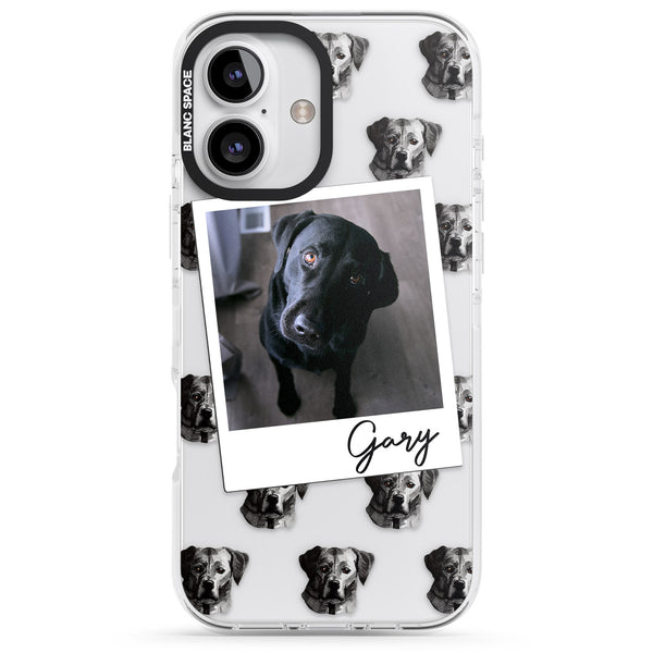 Personalised Black Labrador Instant Camera Photo