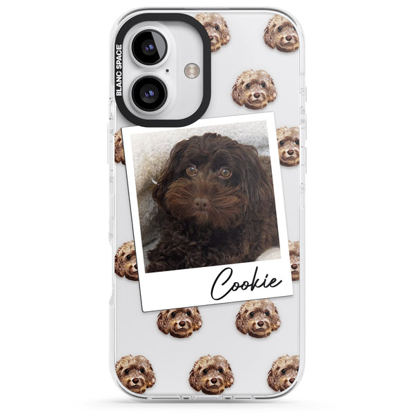 Personalised Brown Cockapoo Instant Camera Photo