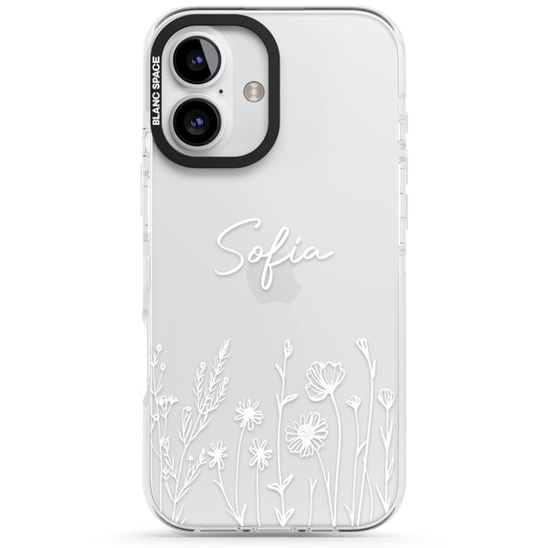 Personalised White Wildflowers