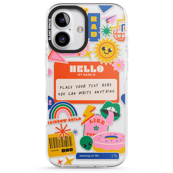Personalised Retro Nametag Sticker