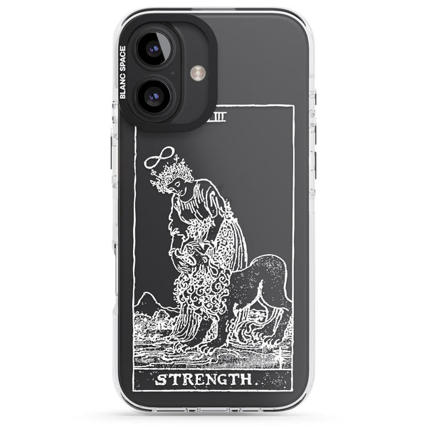 Personalised Strength Tarot Card (White)