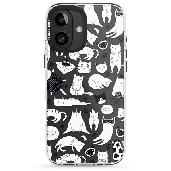 Cartoon Cats (Black & White)