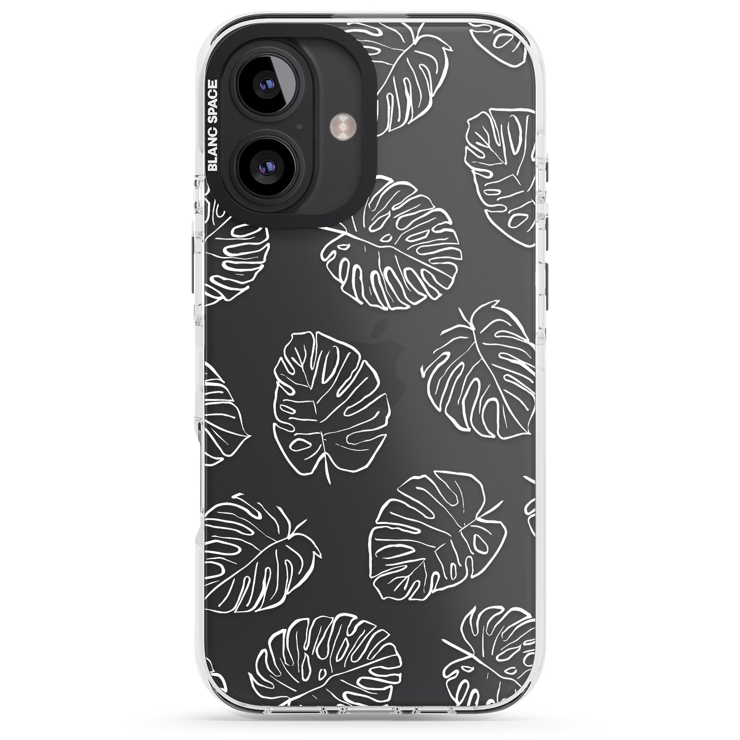 iPhone 16 Pro Max Monstera Leaves Black Impact Phone Case