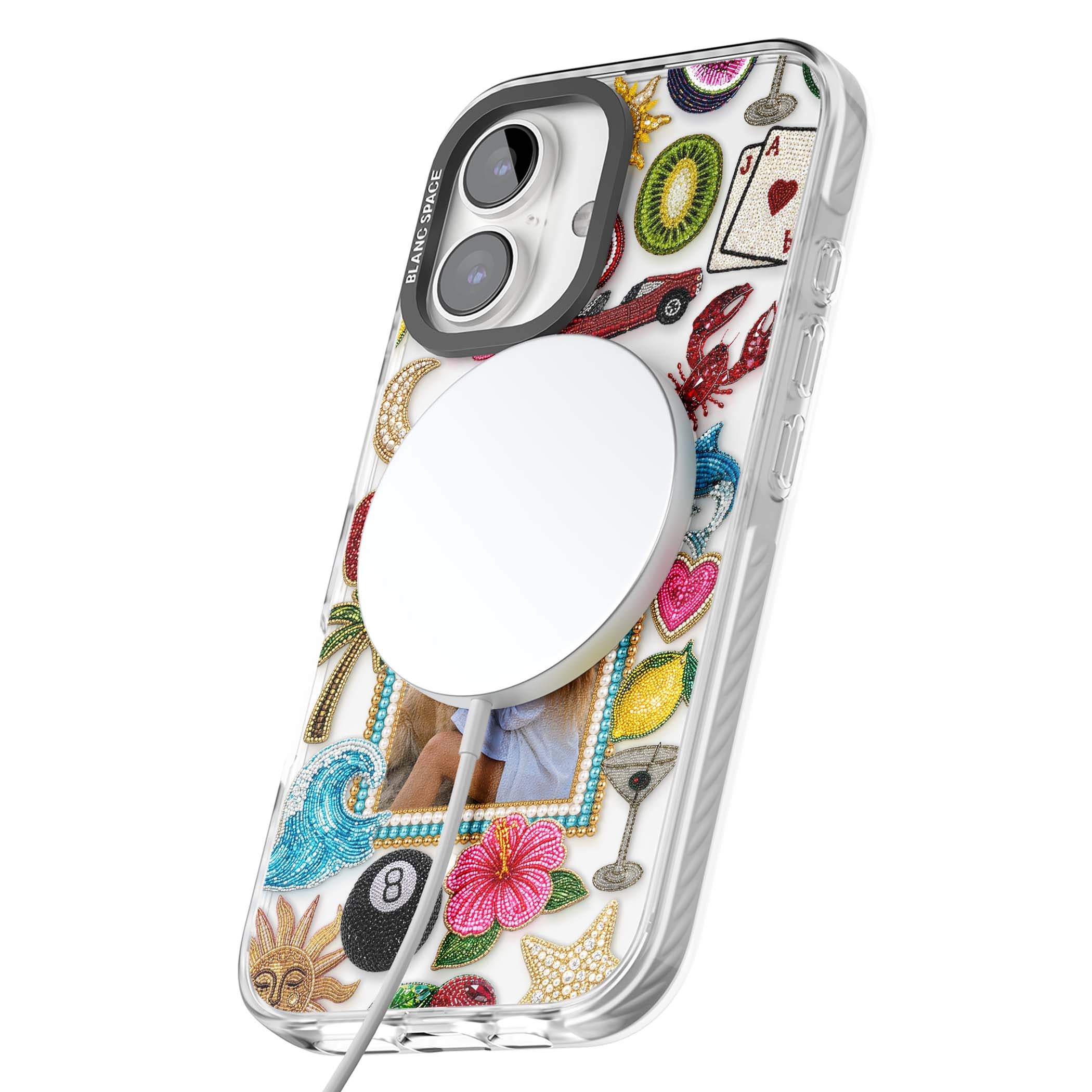 Beaded Photo coastal iPhone case | Impact Magsafe case for iPhone 16, iPhone 16 Plus
