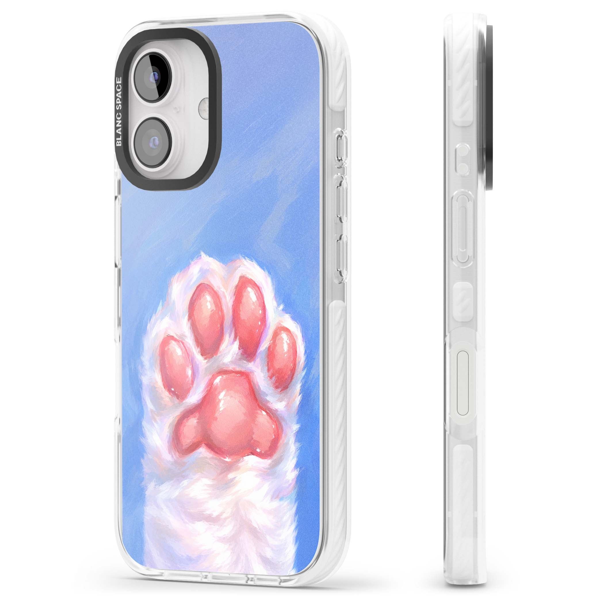 Soft White Paw cute iPhone case | Impact Magsafe case for iPhone 16, iPhone 16 Plus