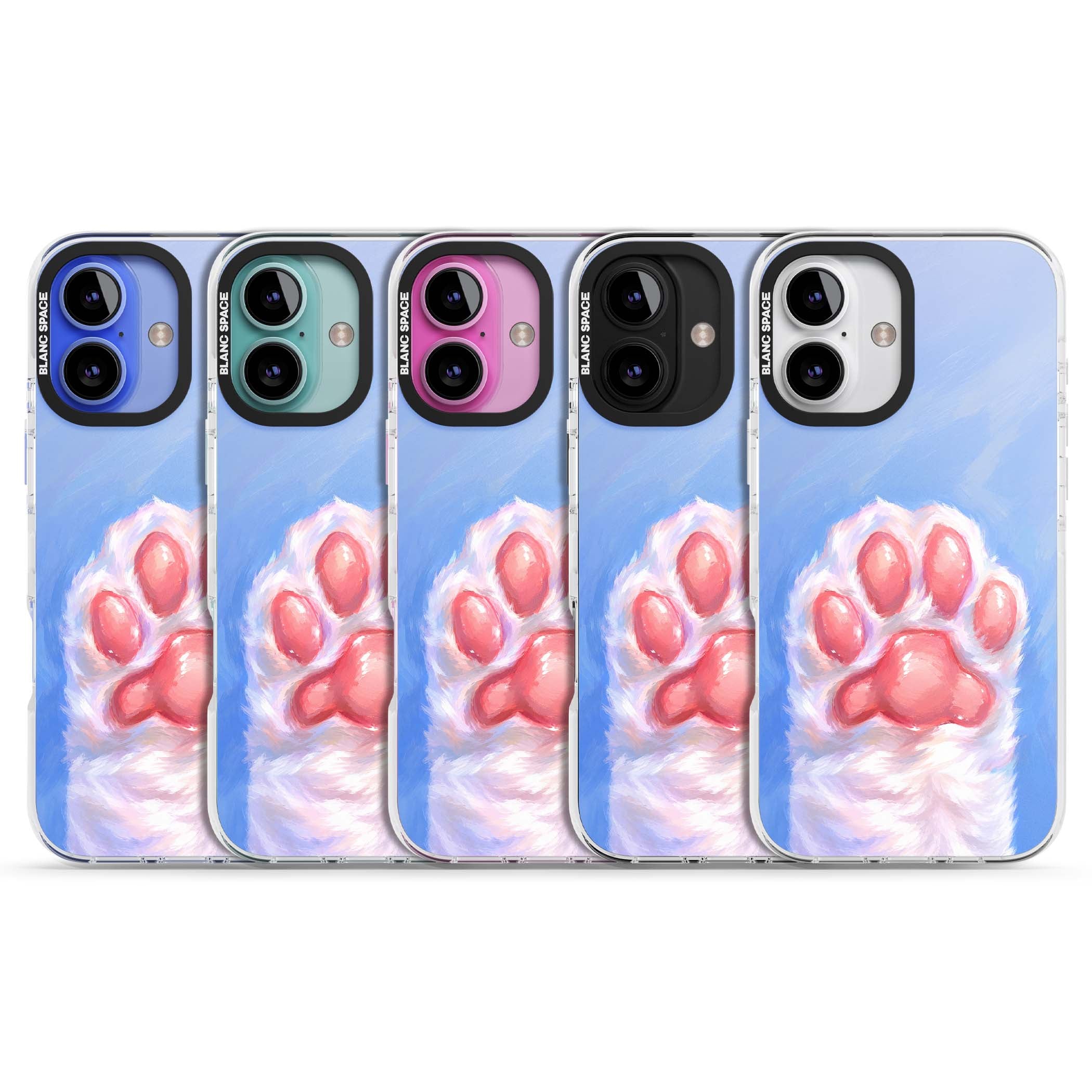 Soft White Paw cute iPhone case | Impact Magsafe case for iPhone 16, iPhone 16 Plus