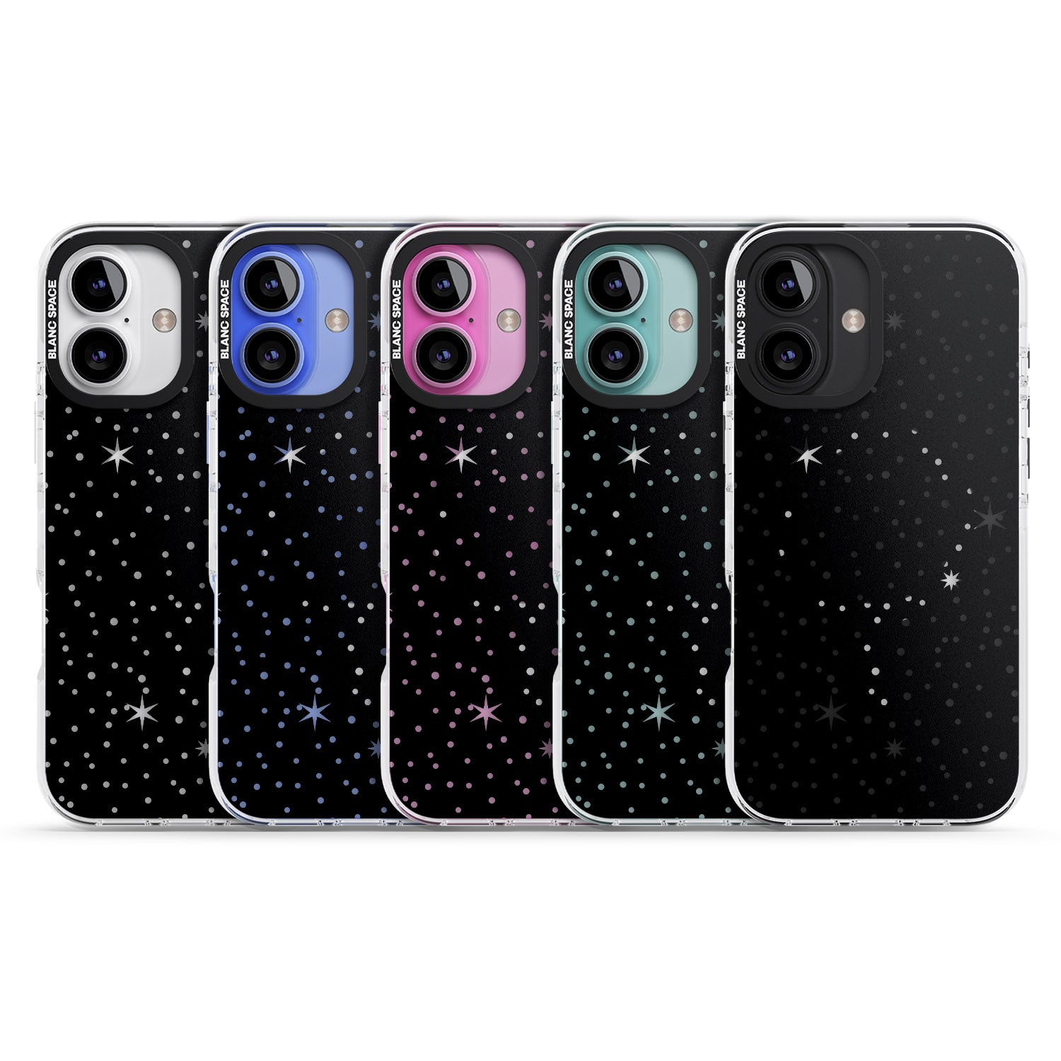 iPhone 16 Pro Max Celestial Cut-Out Stars Black Impact Phone Case