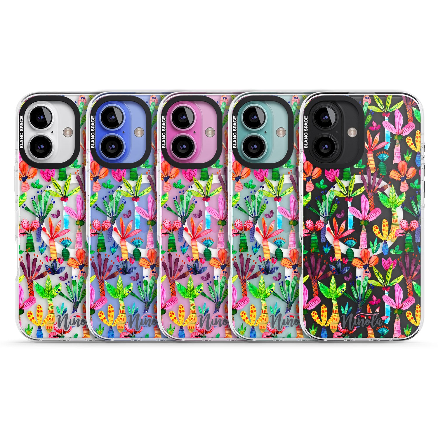 iPhone 16 Pro Max Palms Garden Black Impact Phone Case