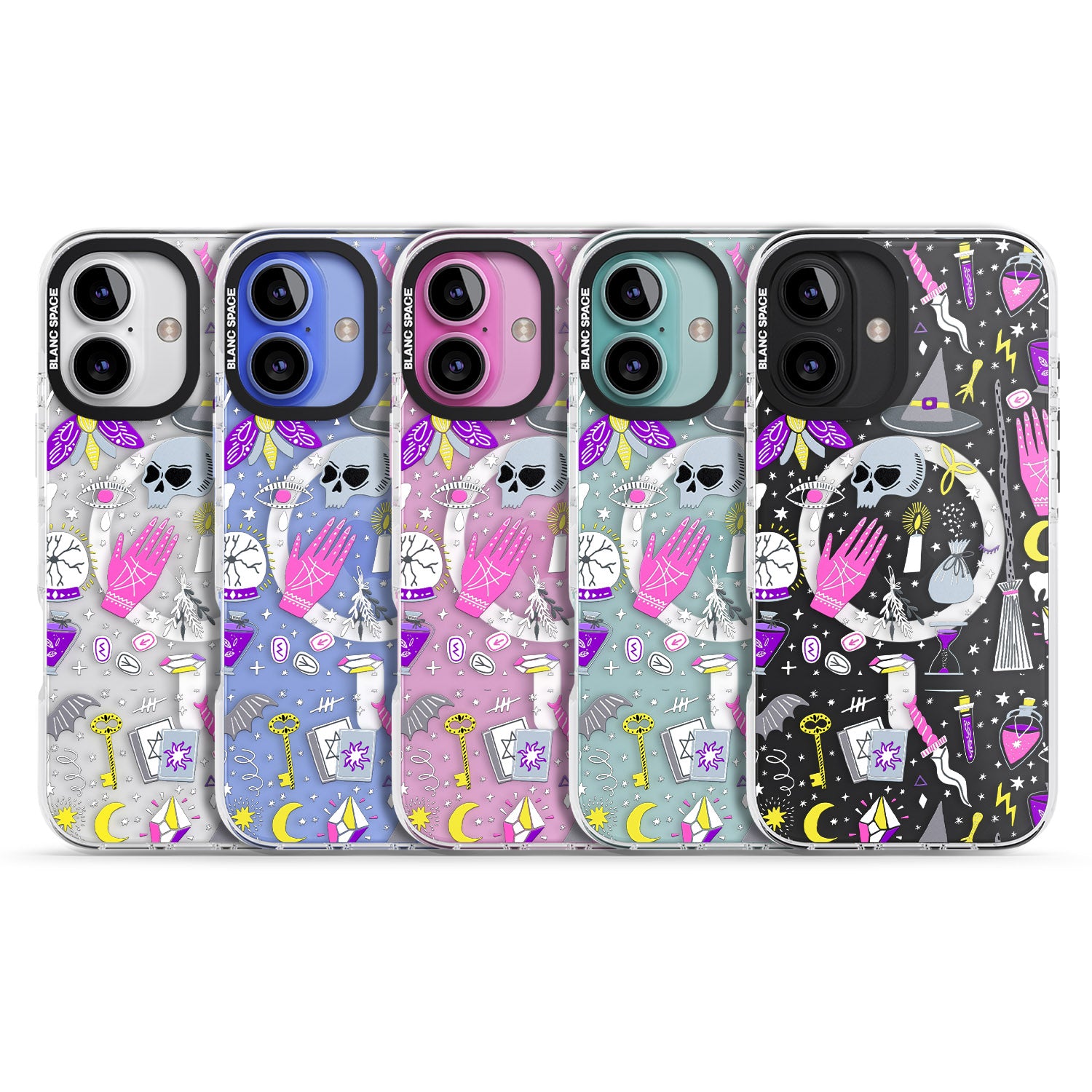 iPhone 16 Pro Max Black Magic Pattern Black Impact Phone Case