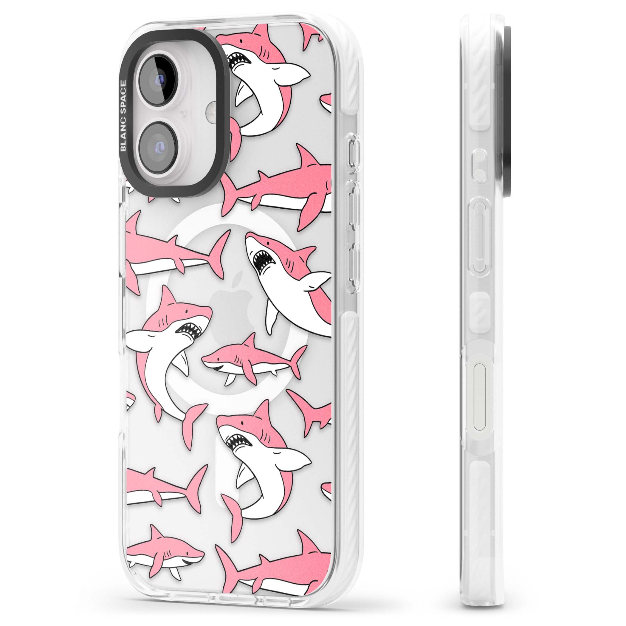 Bubblegum Sharks for her iPhone case | Impact Magsafe case for iPhone 16, iPhone 16 Plus