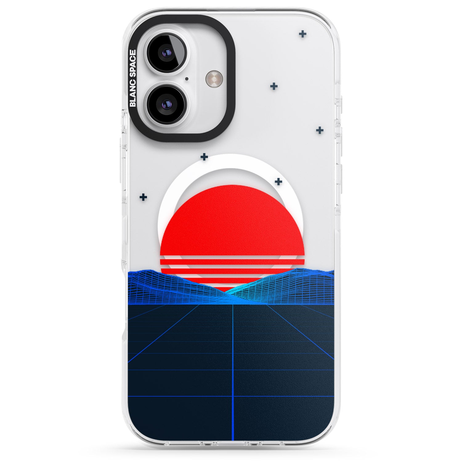 iPhone 16 Pro Max Japanese Sunset Vaporwave Black Impact Phone Case