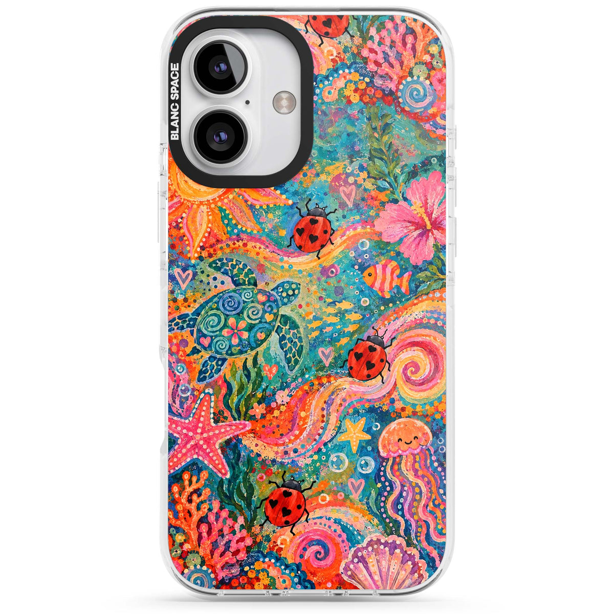 Coral Whimsy for her iPhone case | Impact Magsafe case for iPhone 16, iPhone 16 Plus