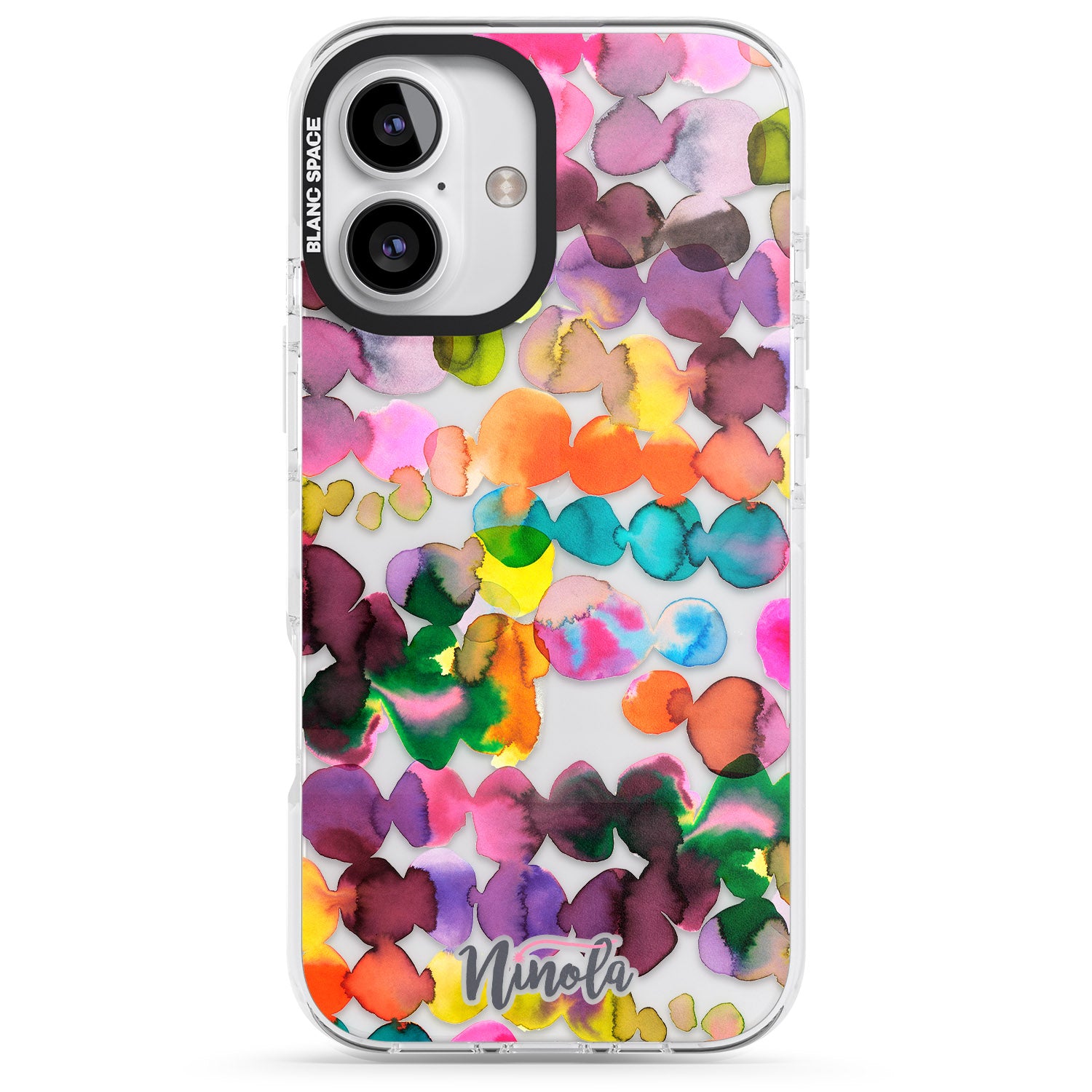 iPhone 16 Pro Max Ink Bleeding Dots Black Impact Phone Case